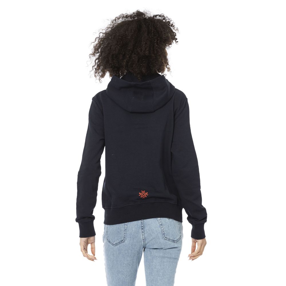 Mr&Mrs Italy Blue Cotton Women Women's Sweatshirt