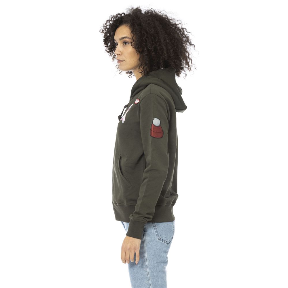 Mr&Mrs Italy Green Cotton Women Women's Hoodie