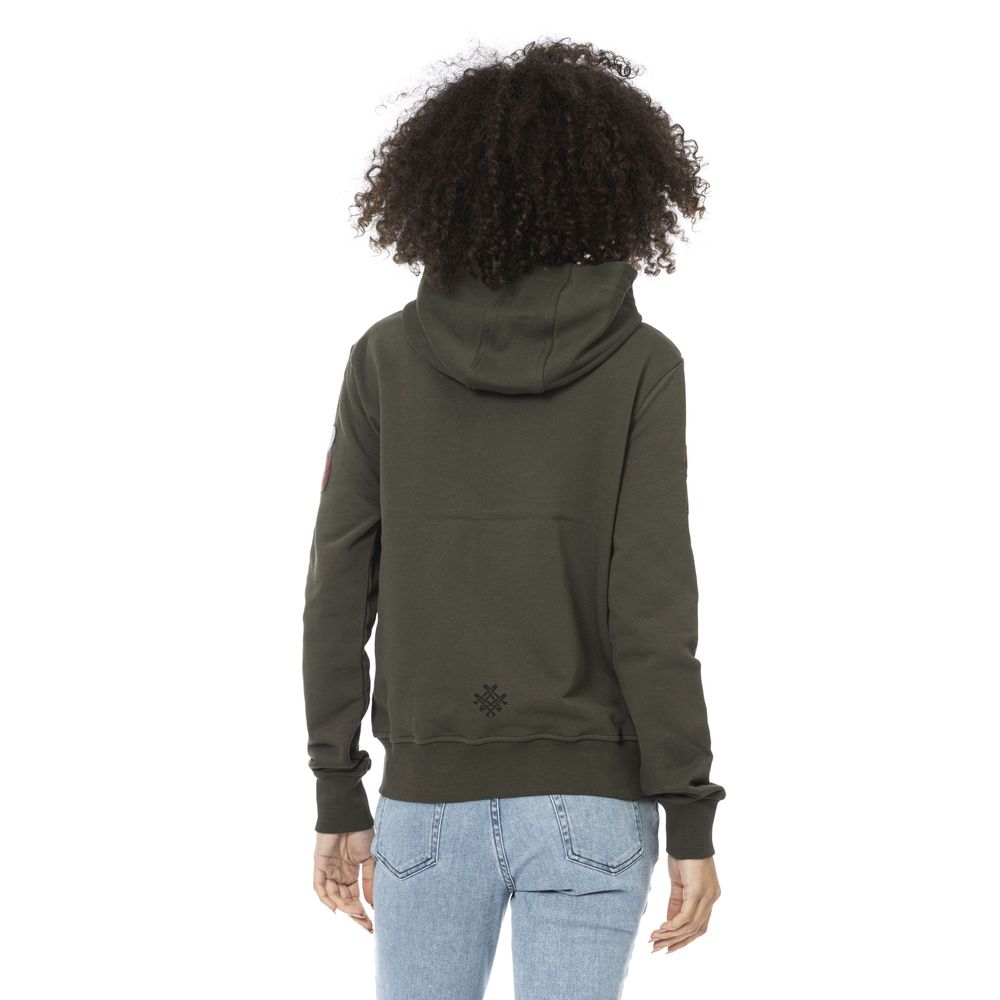 Mr&Mrs Italy Green Cotton Women Women's Hoodie
