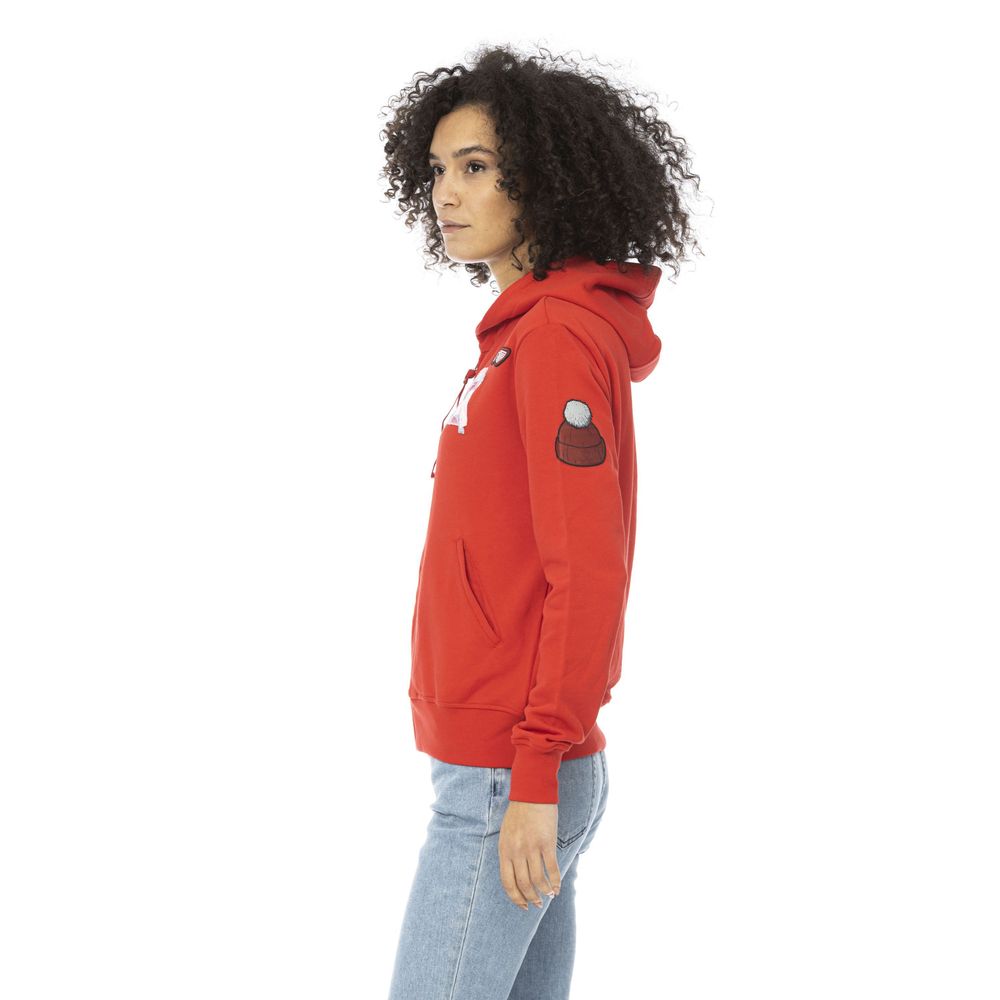 Mr&Mrs Italy Red Cotton Women Sweatshirt Women's Top