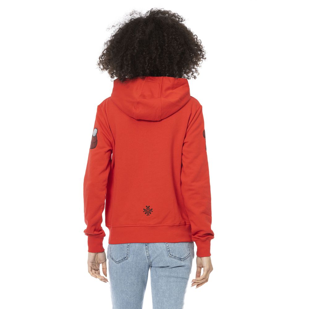 Mr&Mrs Italy Red Cotton Women Sweatshirt Women's Top