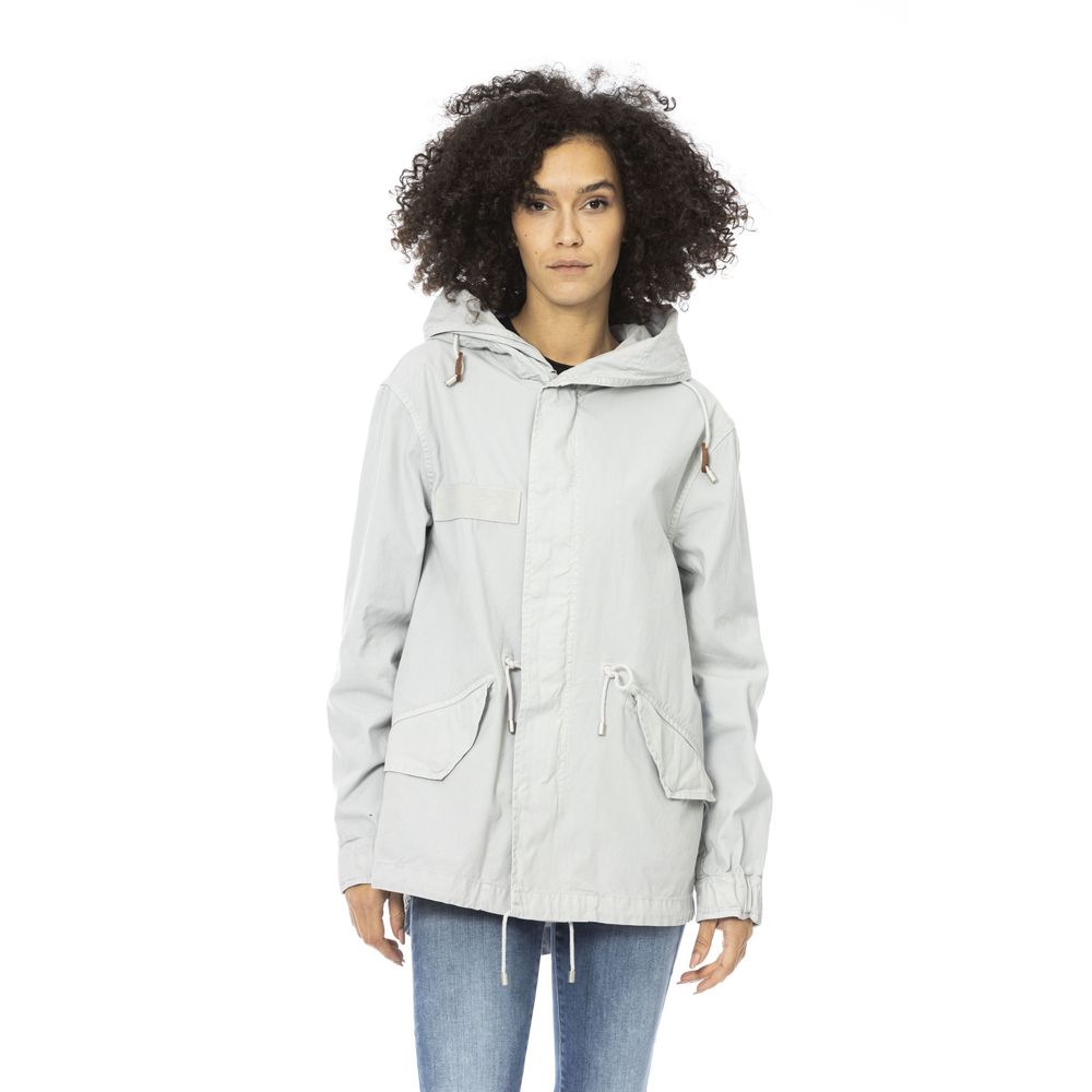Mr&Mrs Italy Silver Cotton Women Parka Women's Jacket