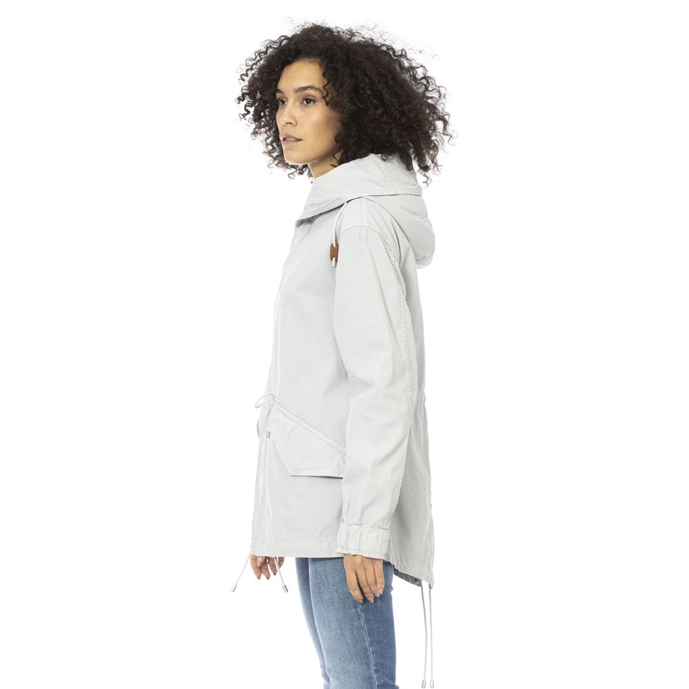 Mr&Mrs Italy Silver Cotton Women Parka Women's Jacket