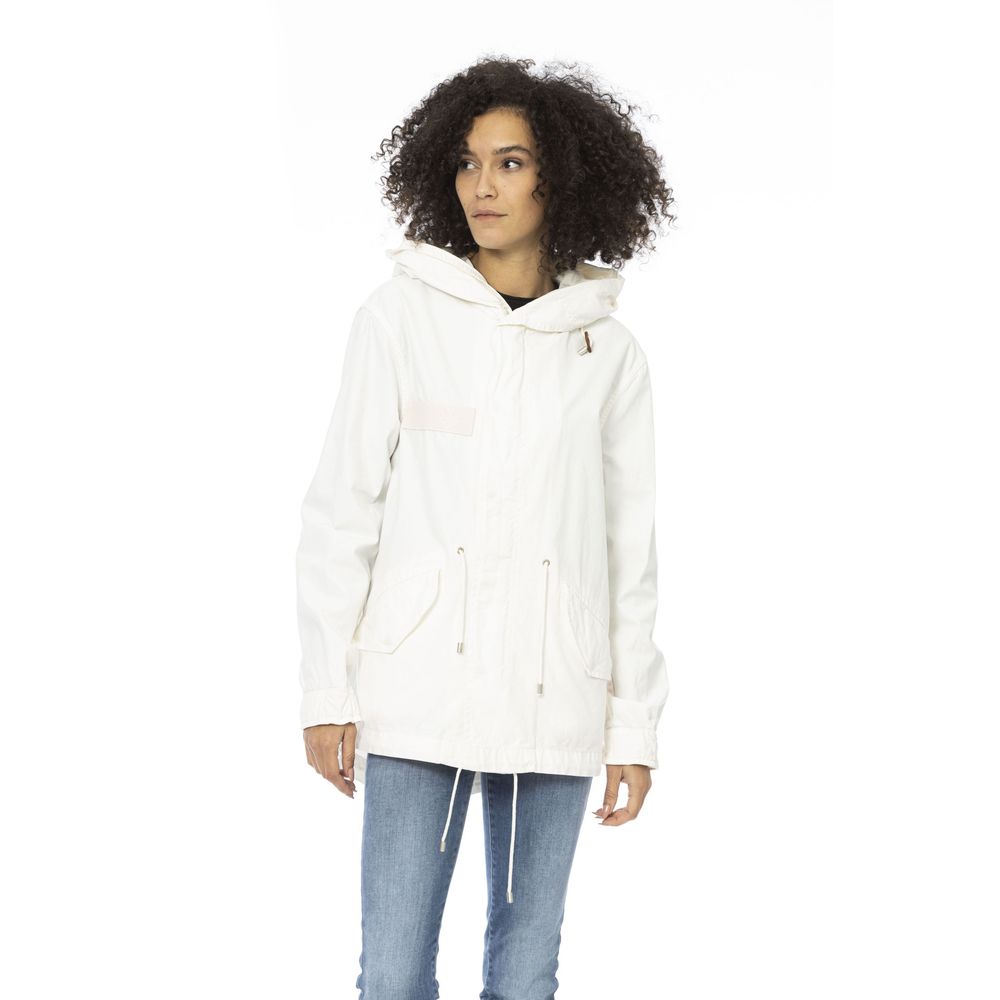 Mr&Mrs Italy White Cotton Women Parka Women's Jacket