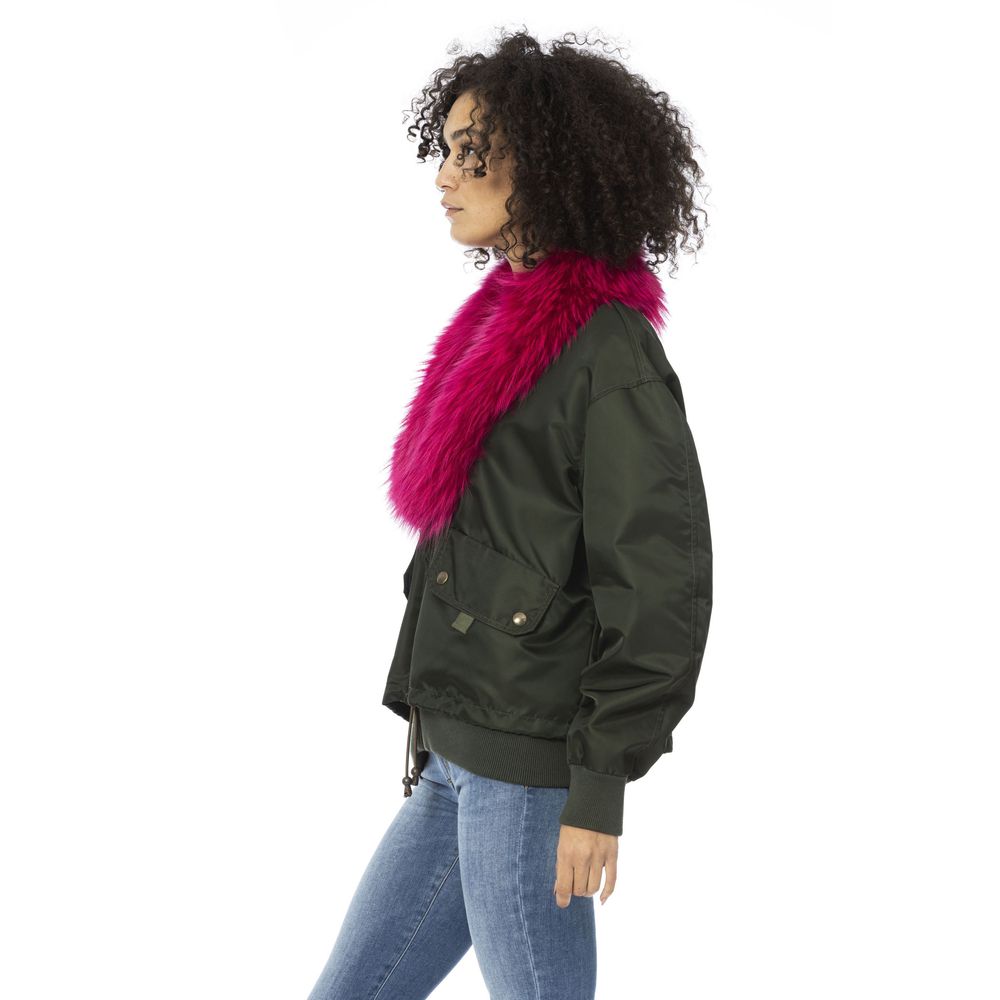 Mr&Mrs Italy Green Polyamide Women Bomber Women's Jacket