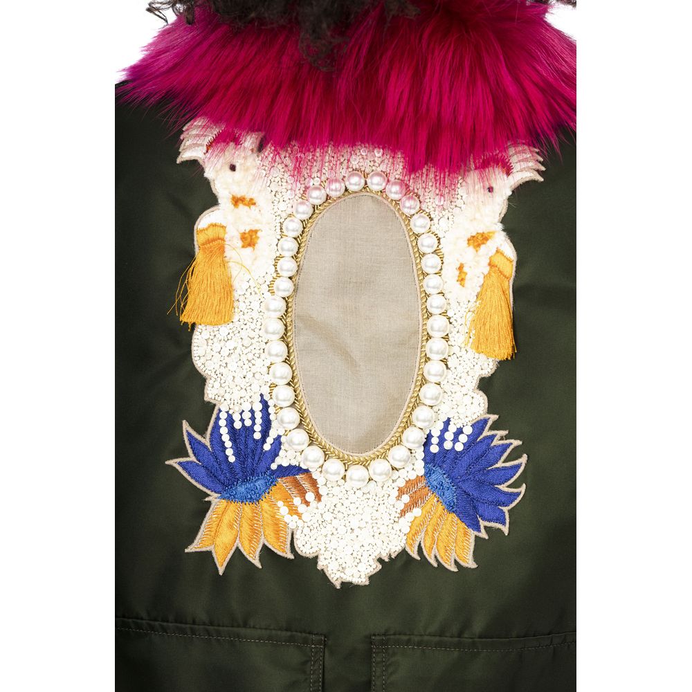 Mr&Mrs Italy Green Polyamide Women Bomber Women's Jacket