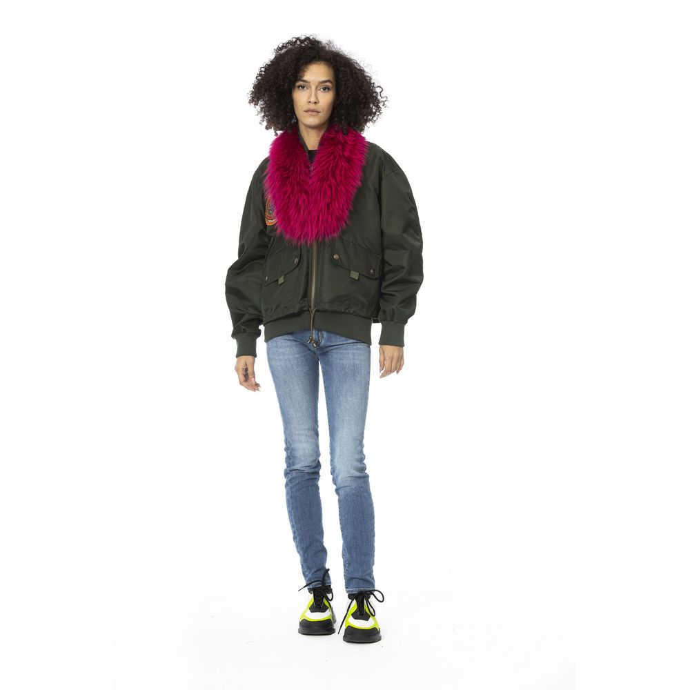 Mr&Mrs Italy Green Polyamide Women Bomber Women's Jacket