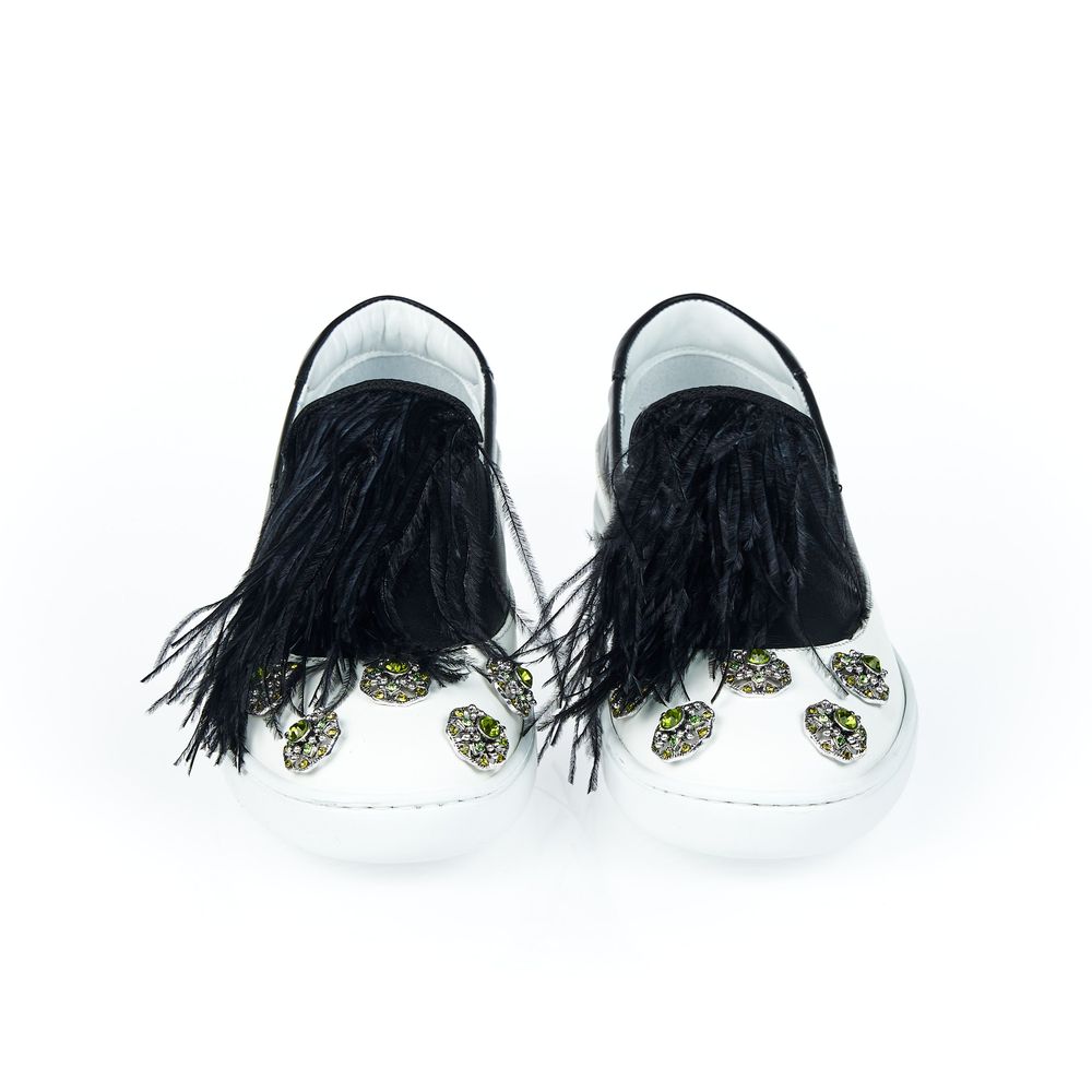 Mr&Mrs Italy Black Leather Women Slip-On Women's Shoe