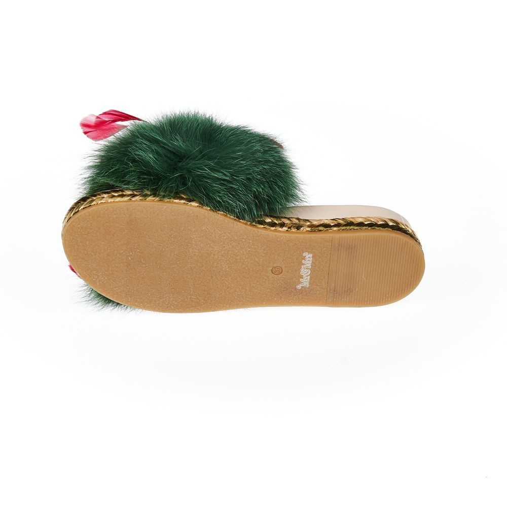 Mr&Mrs Italy Green Lamb Leather Women Women's Sandal
