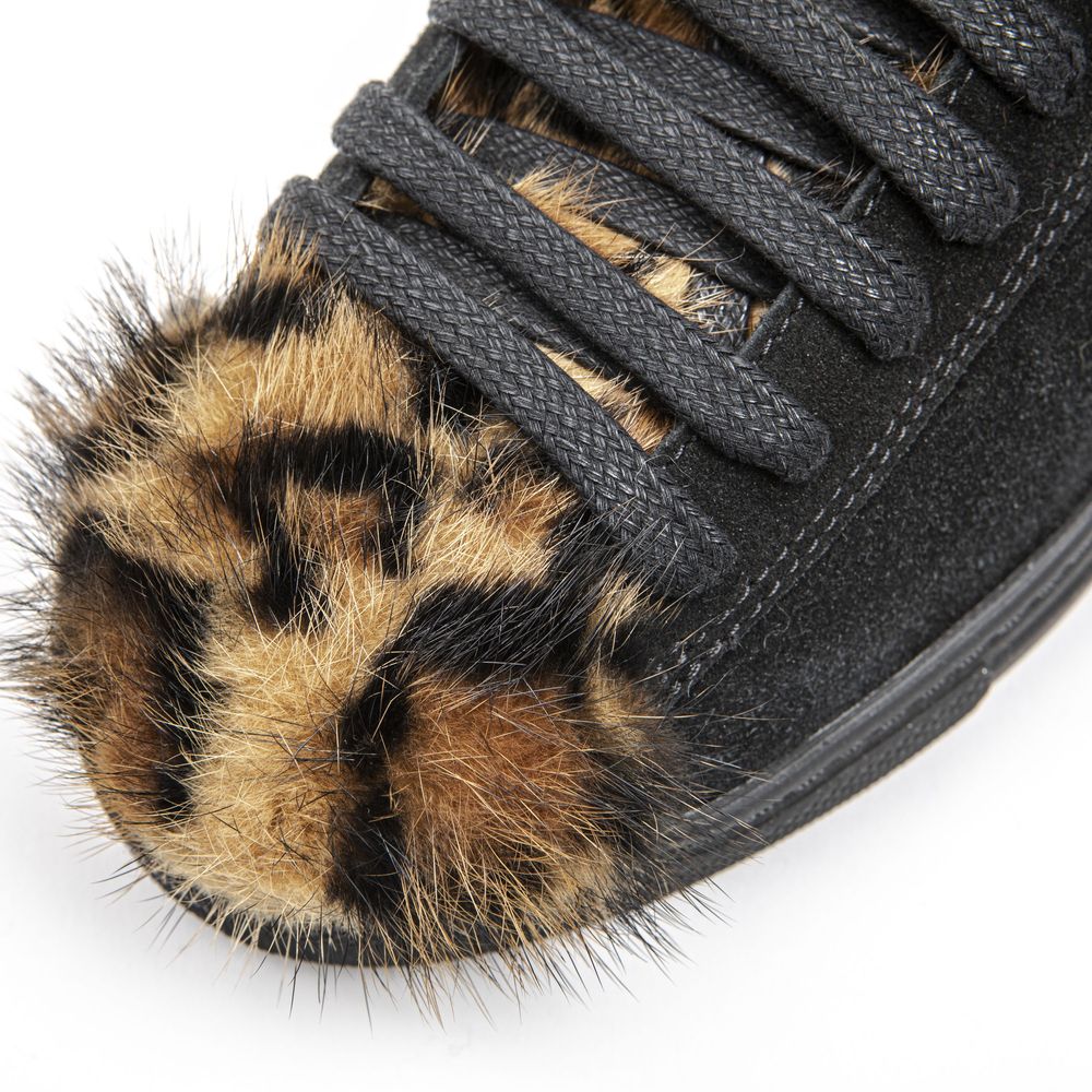 Mr&Mrs Italy Black Leather Women's Women's Sneaker