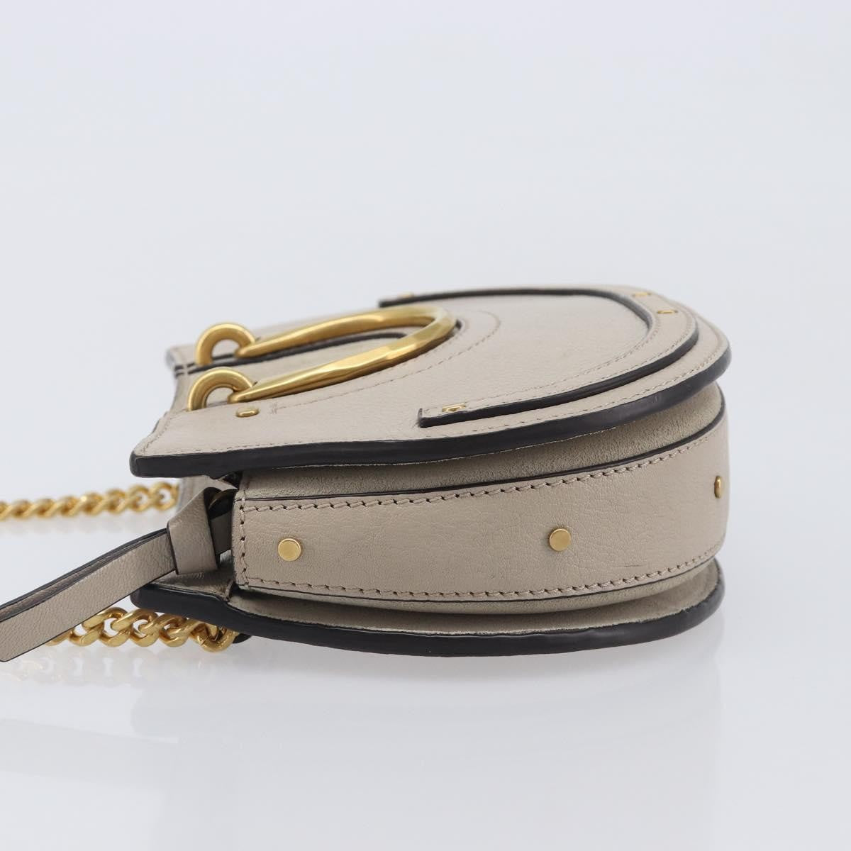 Chloe Pixie Belt Leather And Suede Beige Leather Handbag (Pre-Owned)