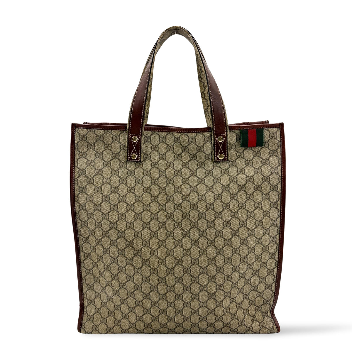 Gucci Ophidia Shopping Gg Coated Canvas Brown Canvas Tote Bag Bag (Pre-Owned)