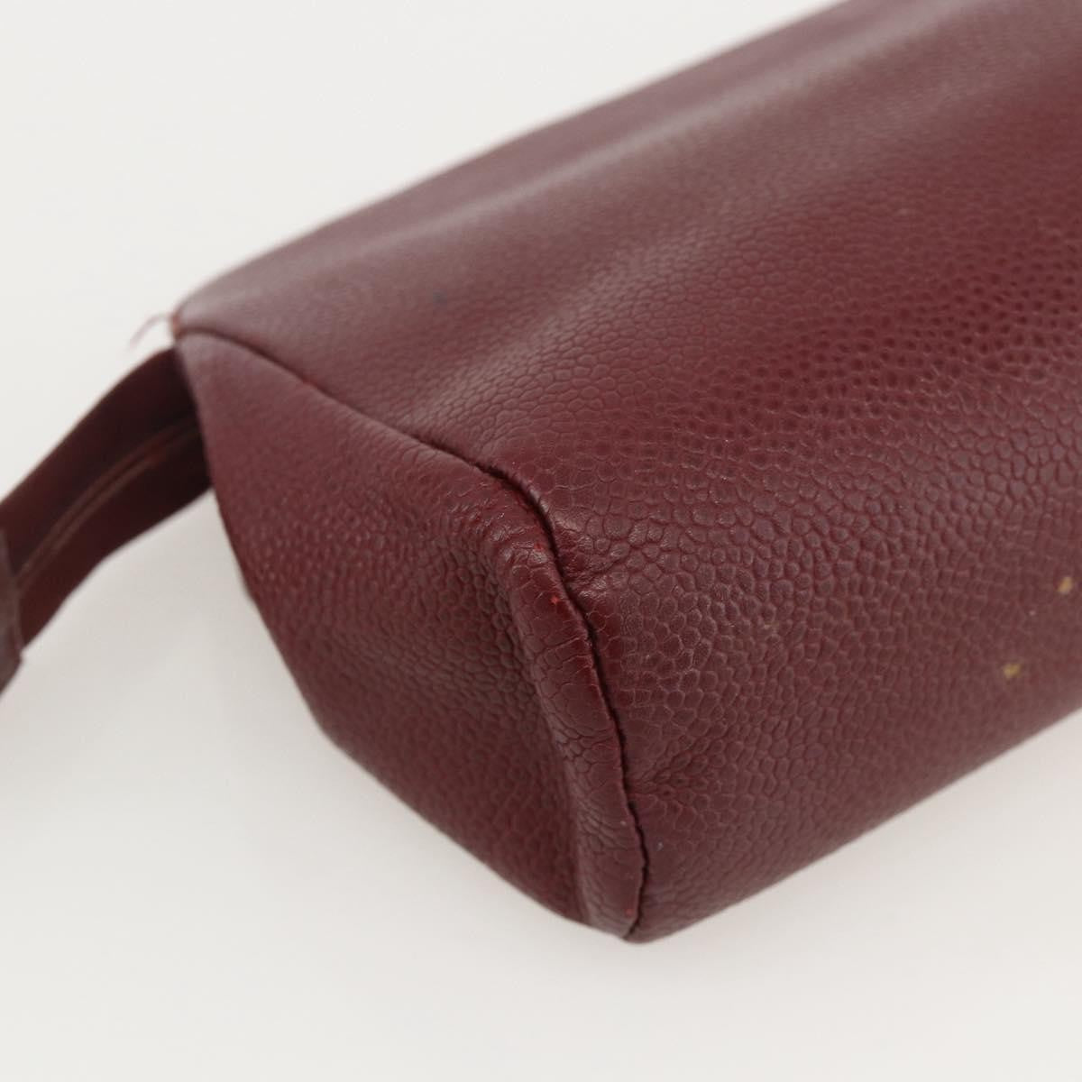 Chanel Vintage Timeless Toiletry Leather Burgundy Calfskin Clutche & Pouche Bag (Pre-Owned)