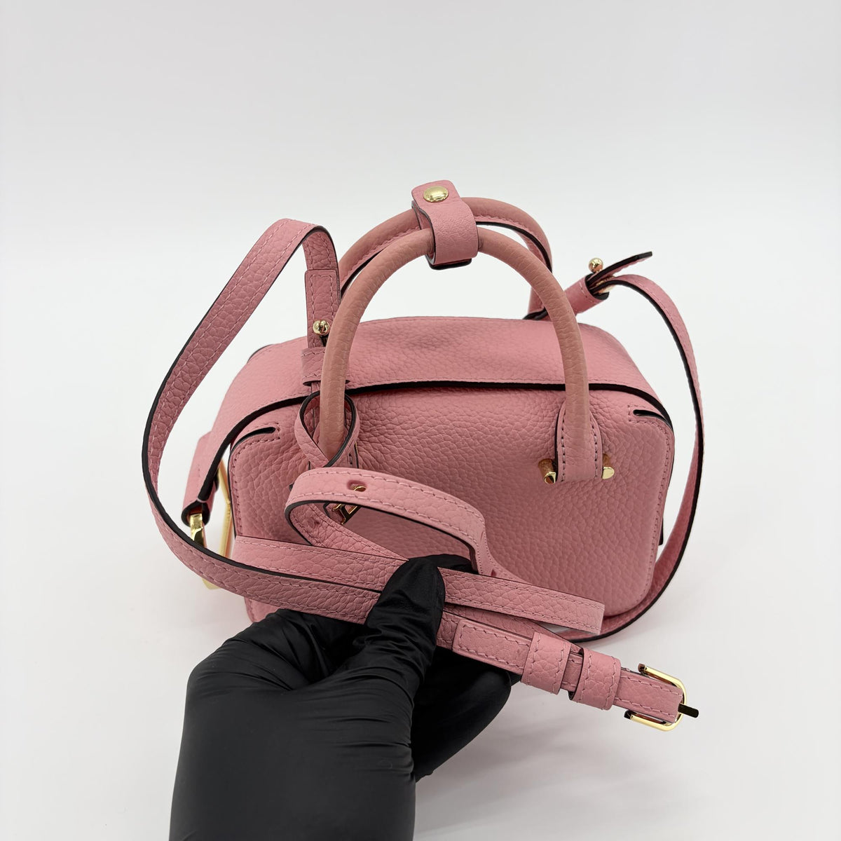Delvaux Cool Box Leather Pink Leather Handbag (Pre-Owned)