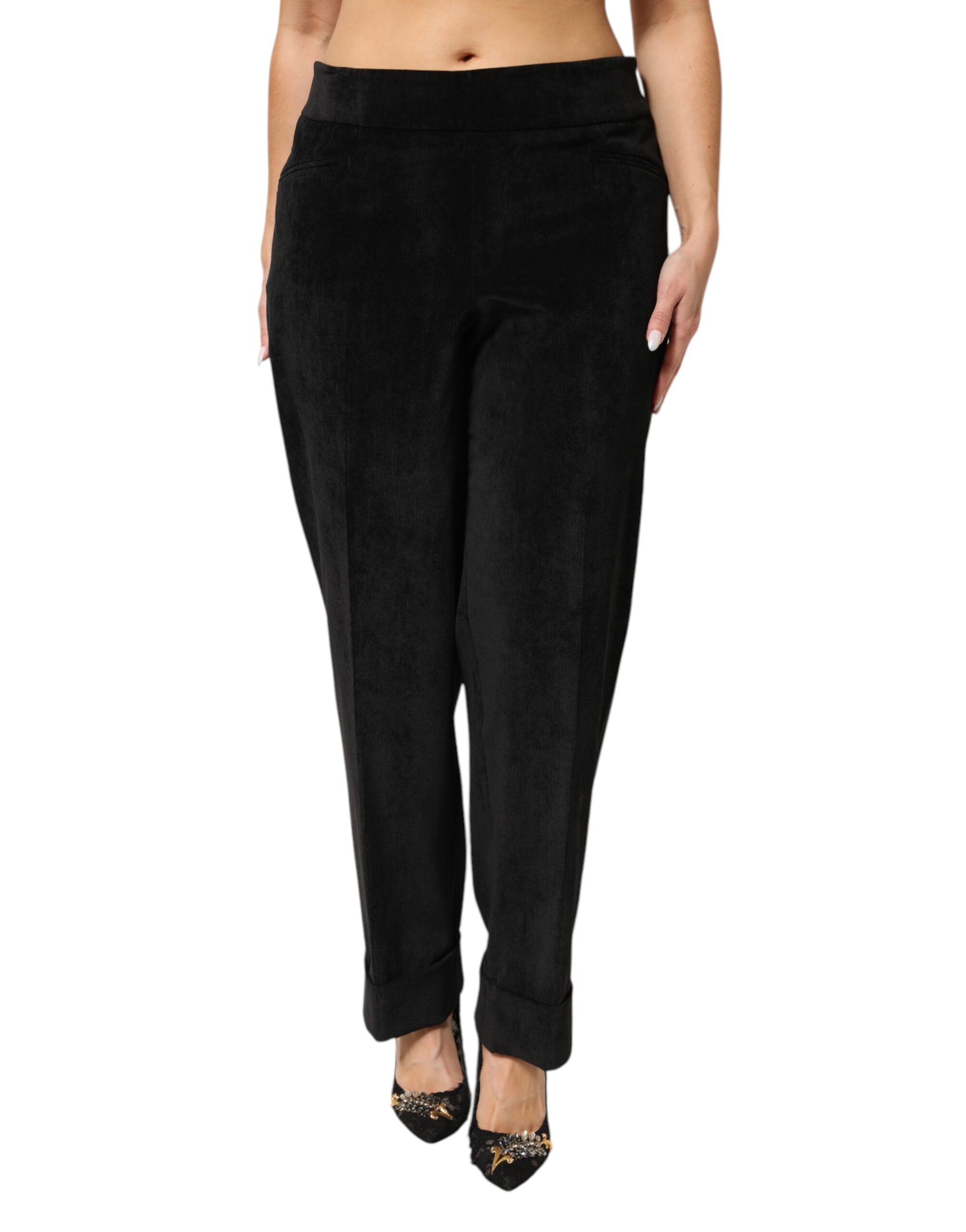 BENCIVENGA Black High Waist Straight Dress Trouser Women's Pants