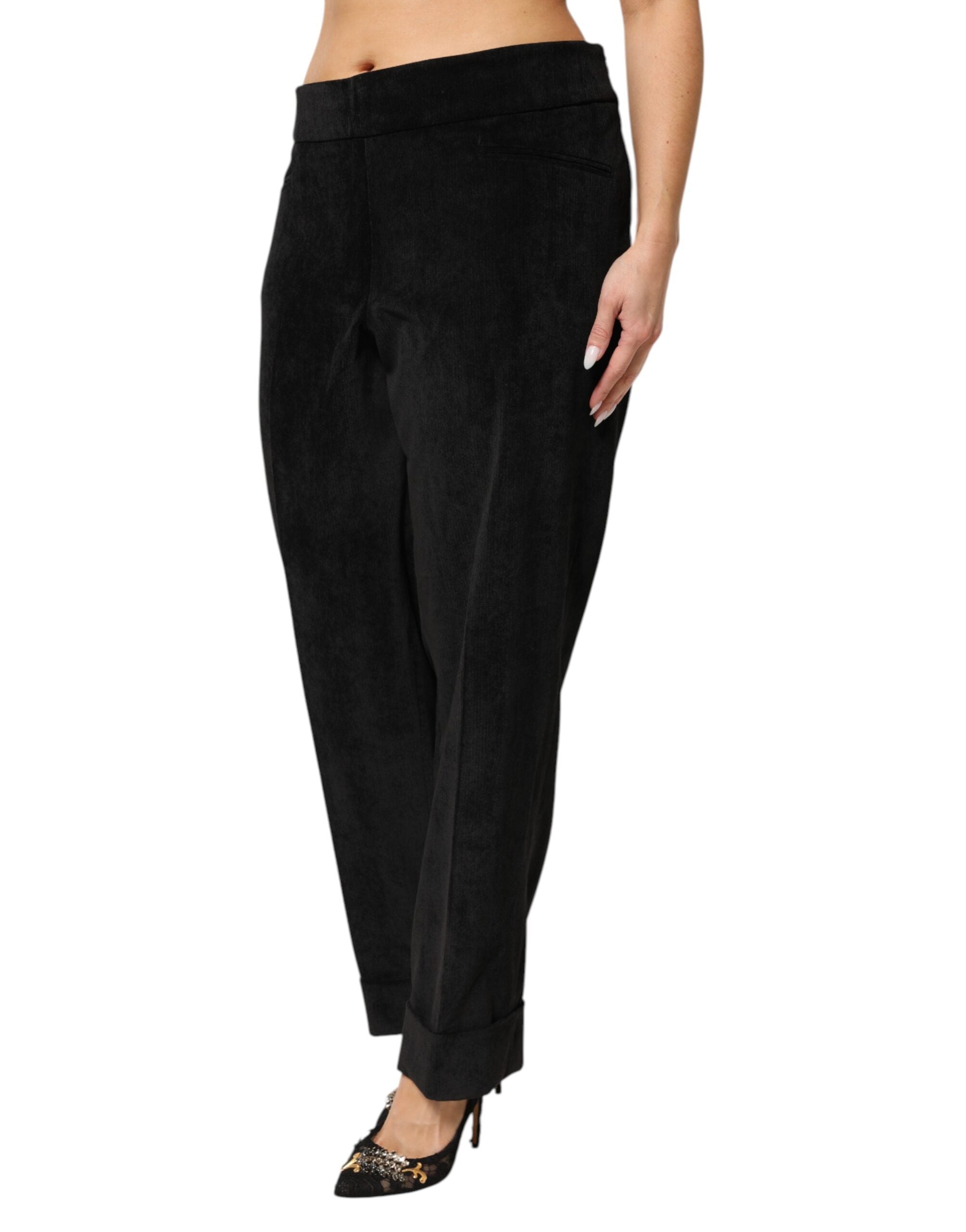 BENCIVENGA Black High Waist Straight Dress Trouser Women's Pants