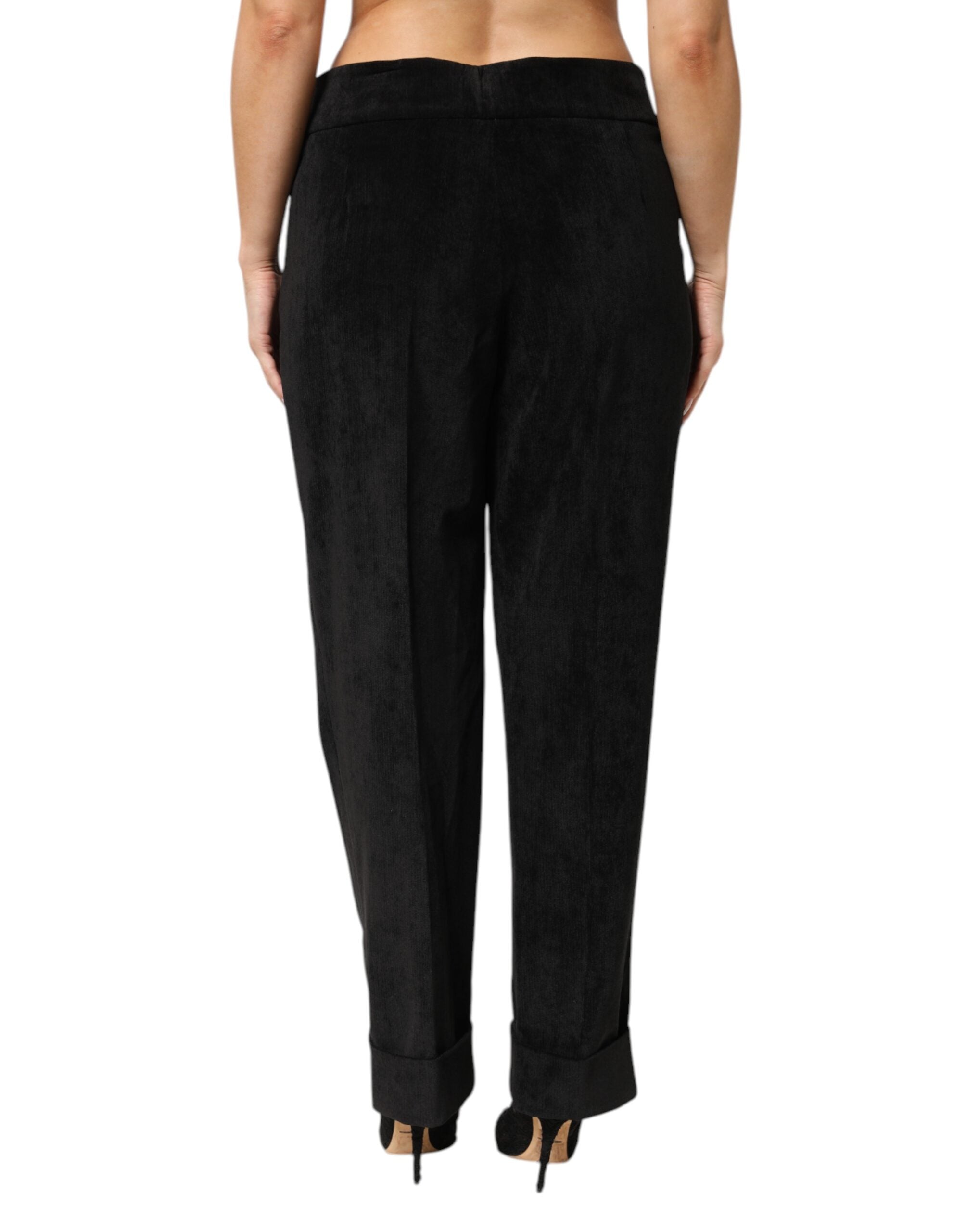 BENCIVENGA Black High Waist Straight Dress Trouser Women's Pants