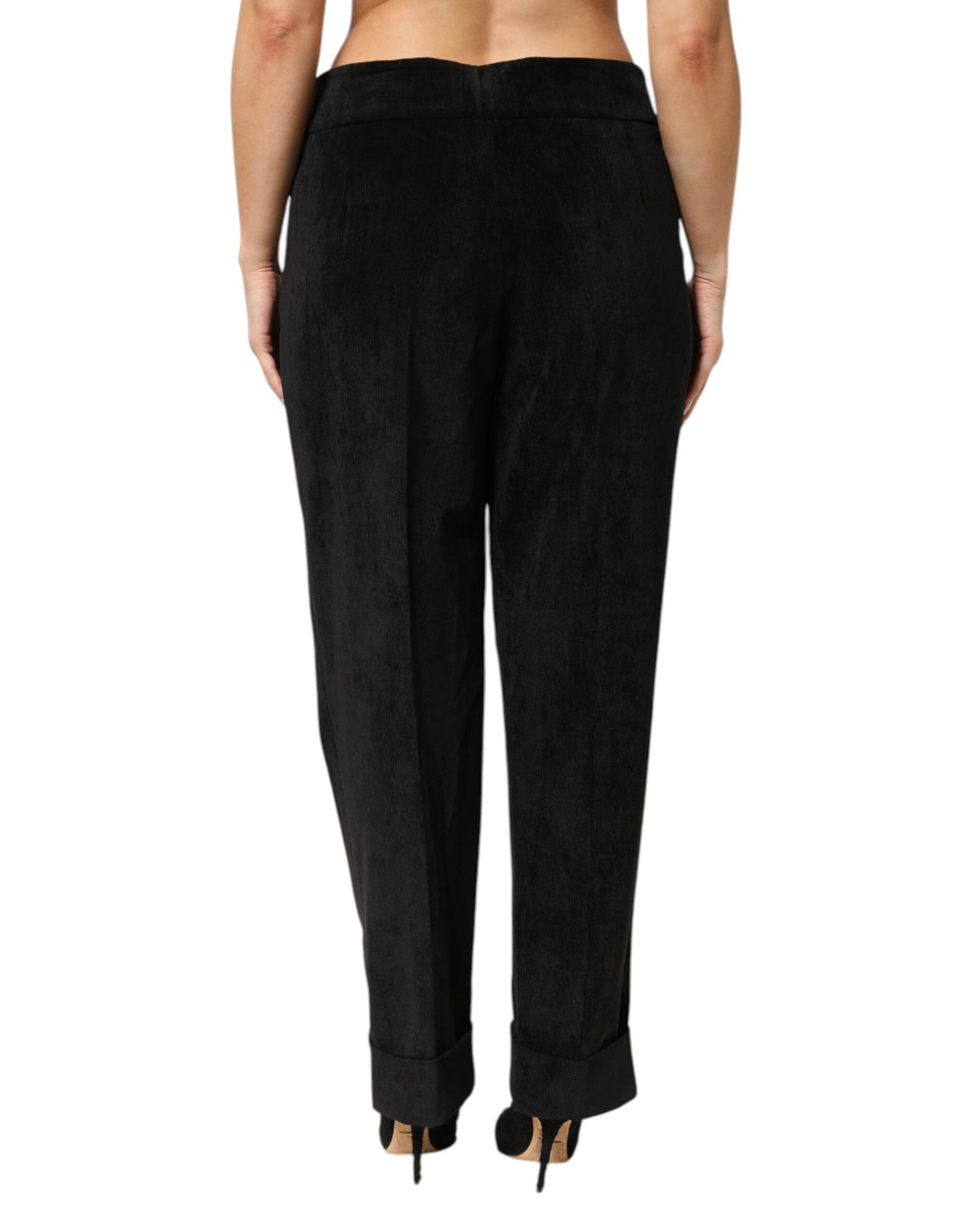 BENCIVENGA Black High Waist Straight Dress Trouser Women's Pants