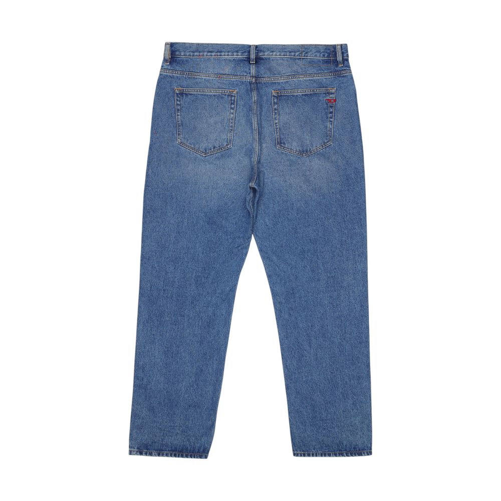Diesel Blue Cotton Relaxed Fit Men's Jeans