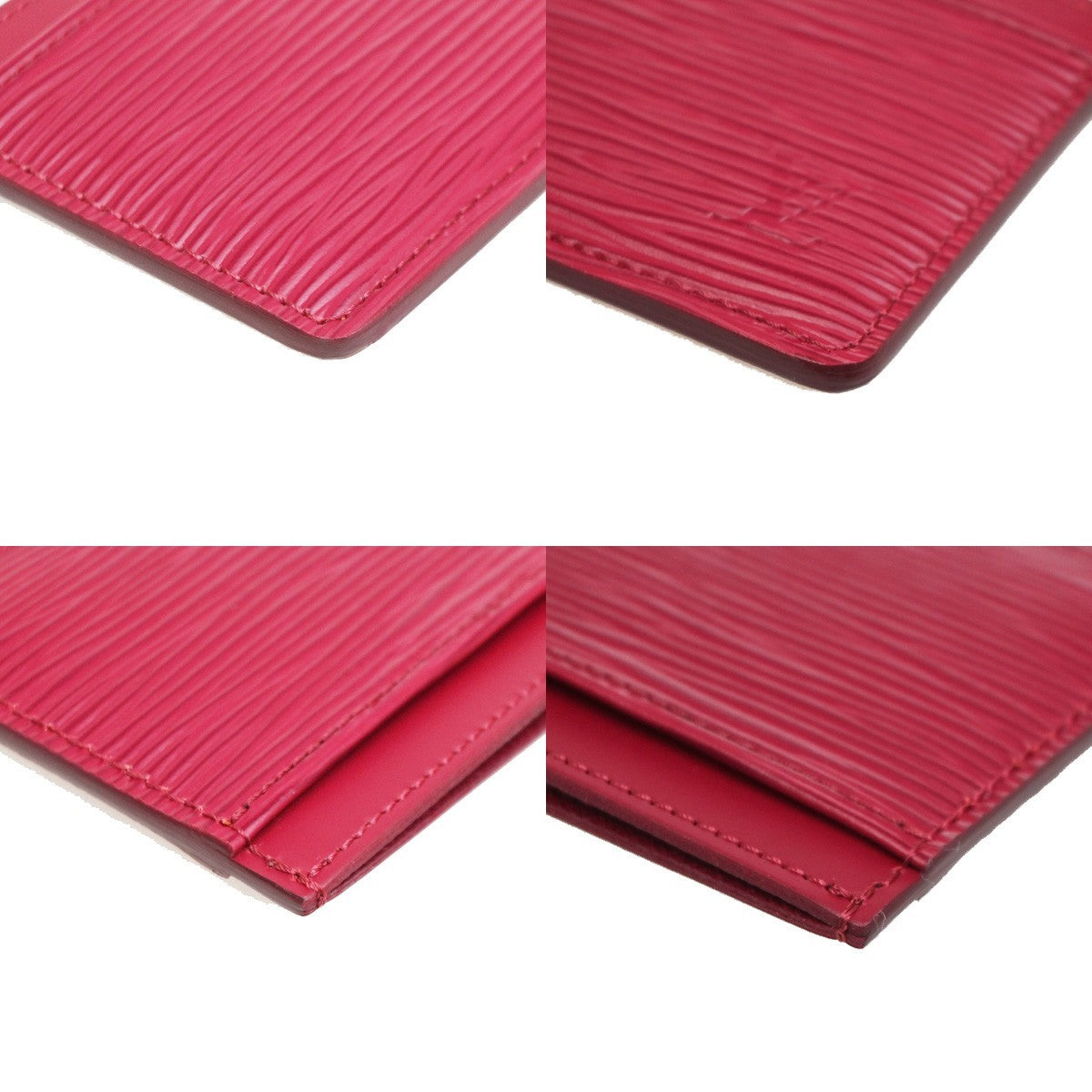Louis Vuitton Porte Cartes Simple Card Holder Epi Leather Red Leather Card Holders Accessory (Pre-Owned)