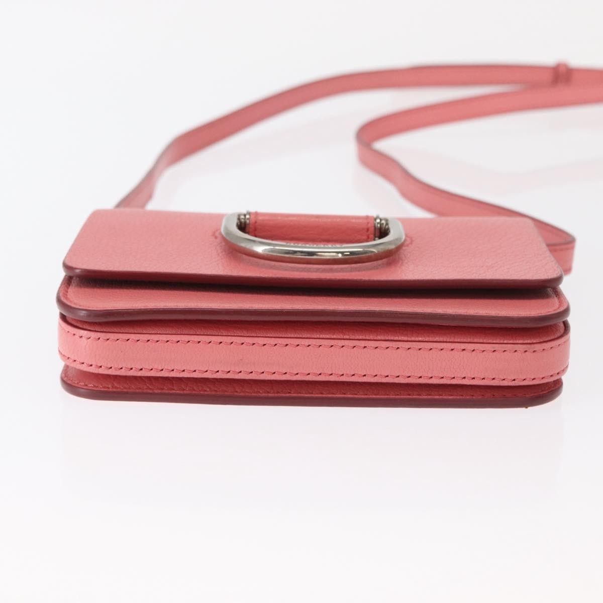 Burberry D-Ring Shoulder Leather Pink Leather Shoulder Bag Bag (Pre-Owned)
