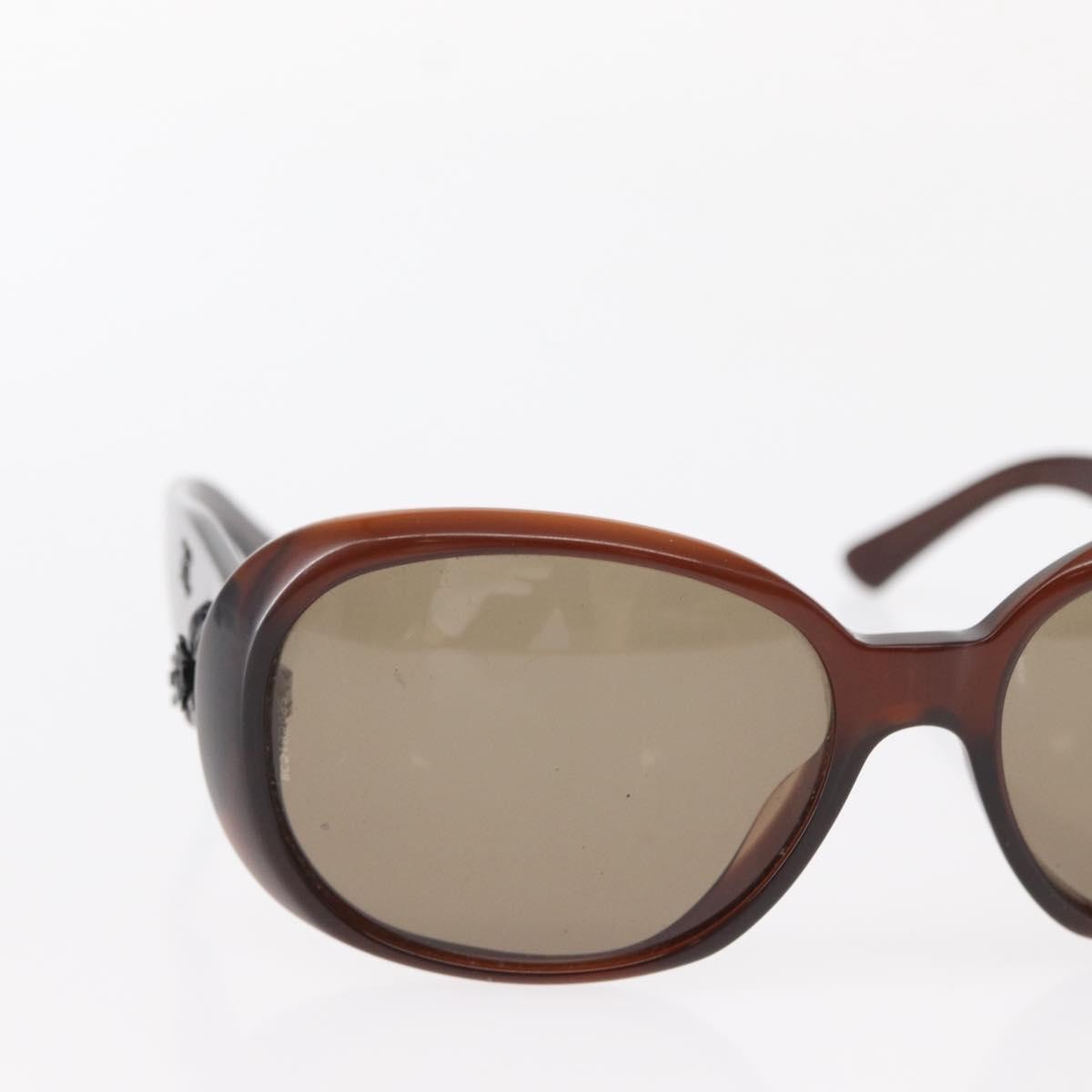 Chanel Camélia Plastic Brown Plastic Sunglasse Accessory (Pre-Owned)