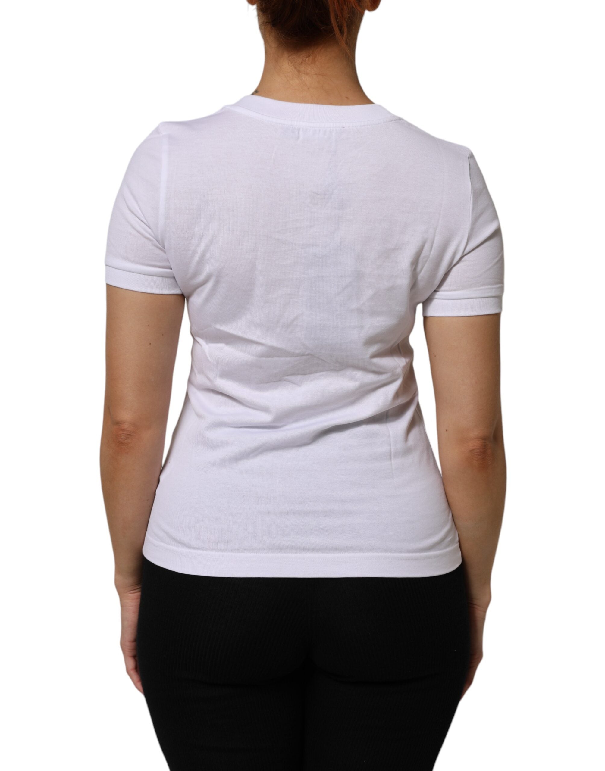 Dolce & Gabbana T-ShWomen'srt WhWomen'ste Cotton Round Neck Short Sleeves Women's I (Pre-Owned)