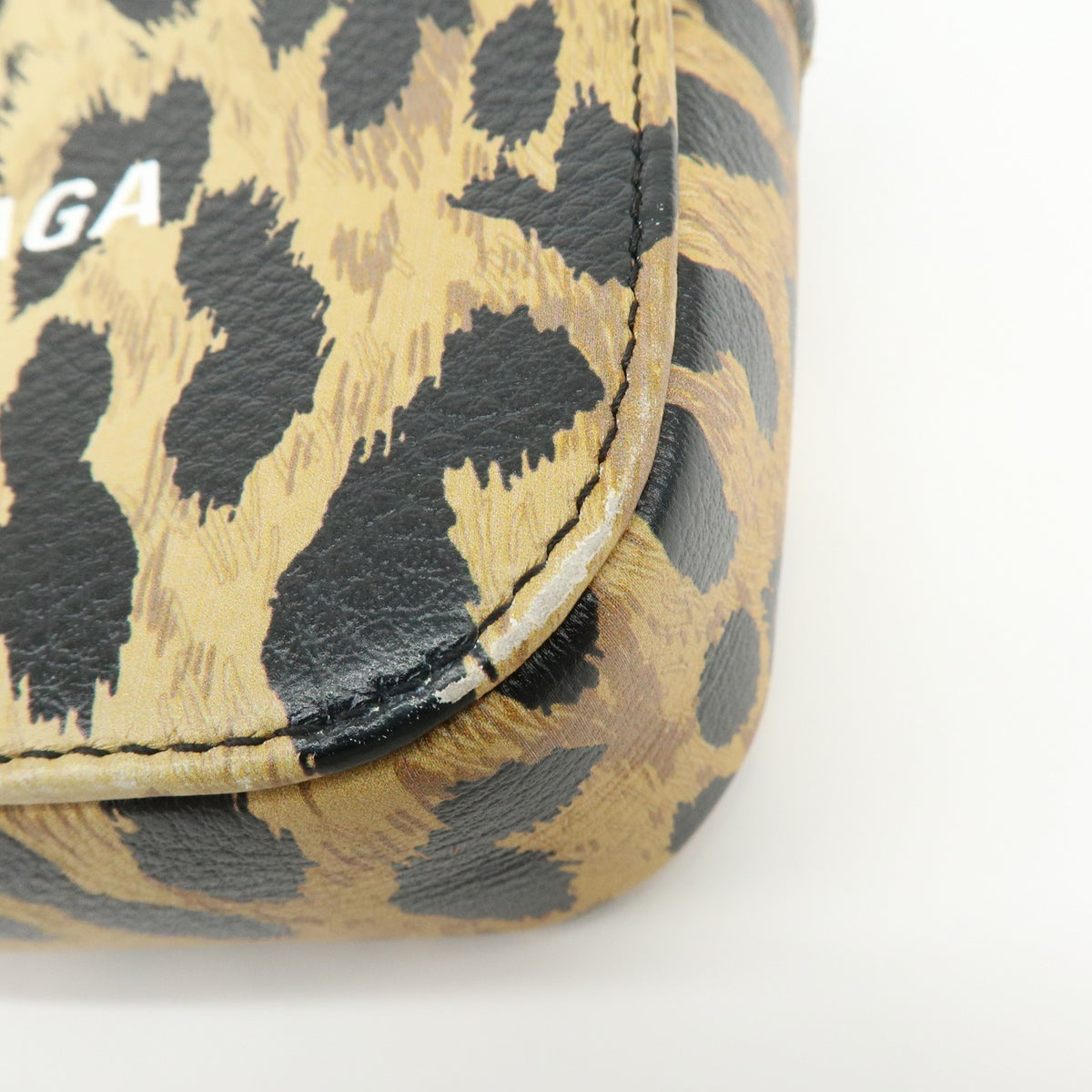 Balenciaga Everyday Camera Printed Leather Brown Leather Handbag (Pre-Owned)