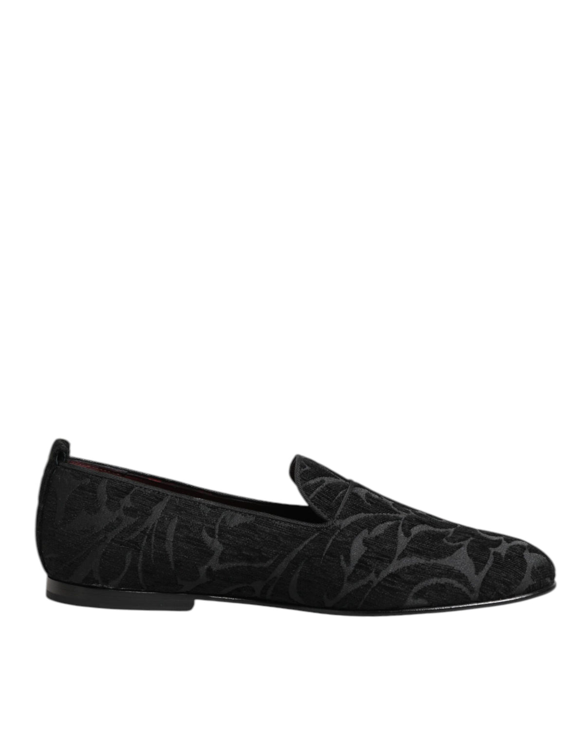 Dolce & Gabbana Black Brocade Loafers Slip On Men Dress 
