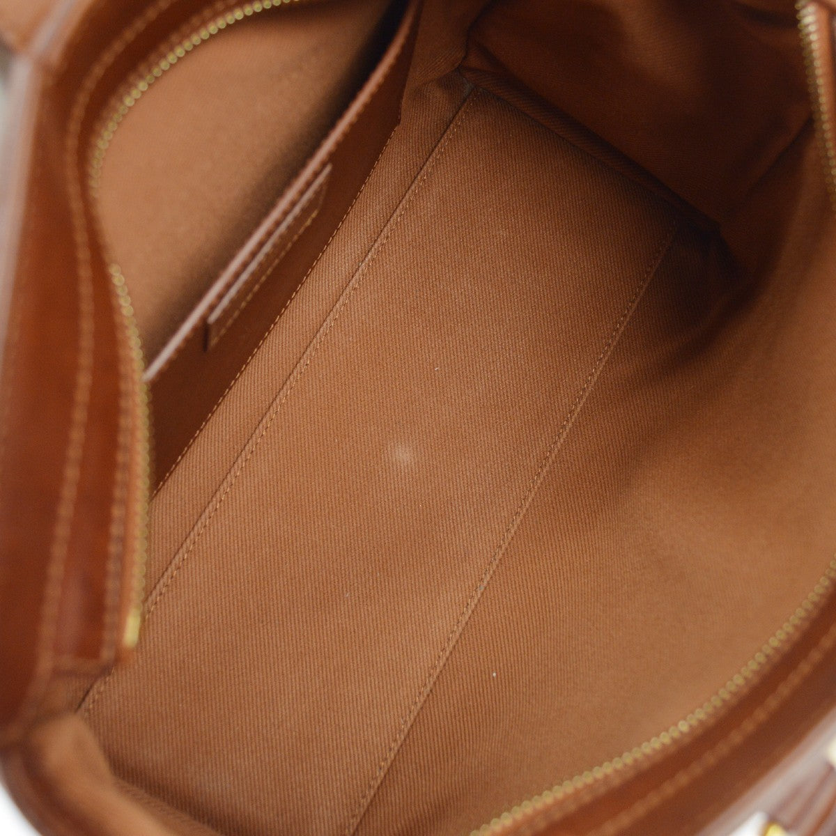 Saint Laurent Monogram Cabas Downtown Straw Beige Leather Tote Bag Bag (Pre-Owned)