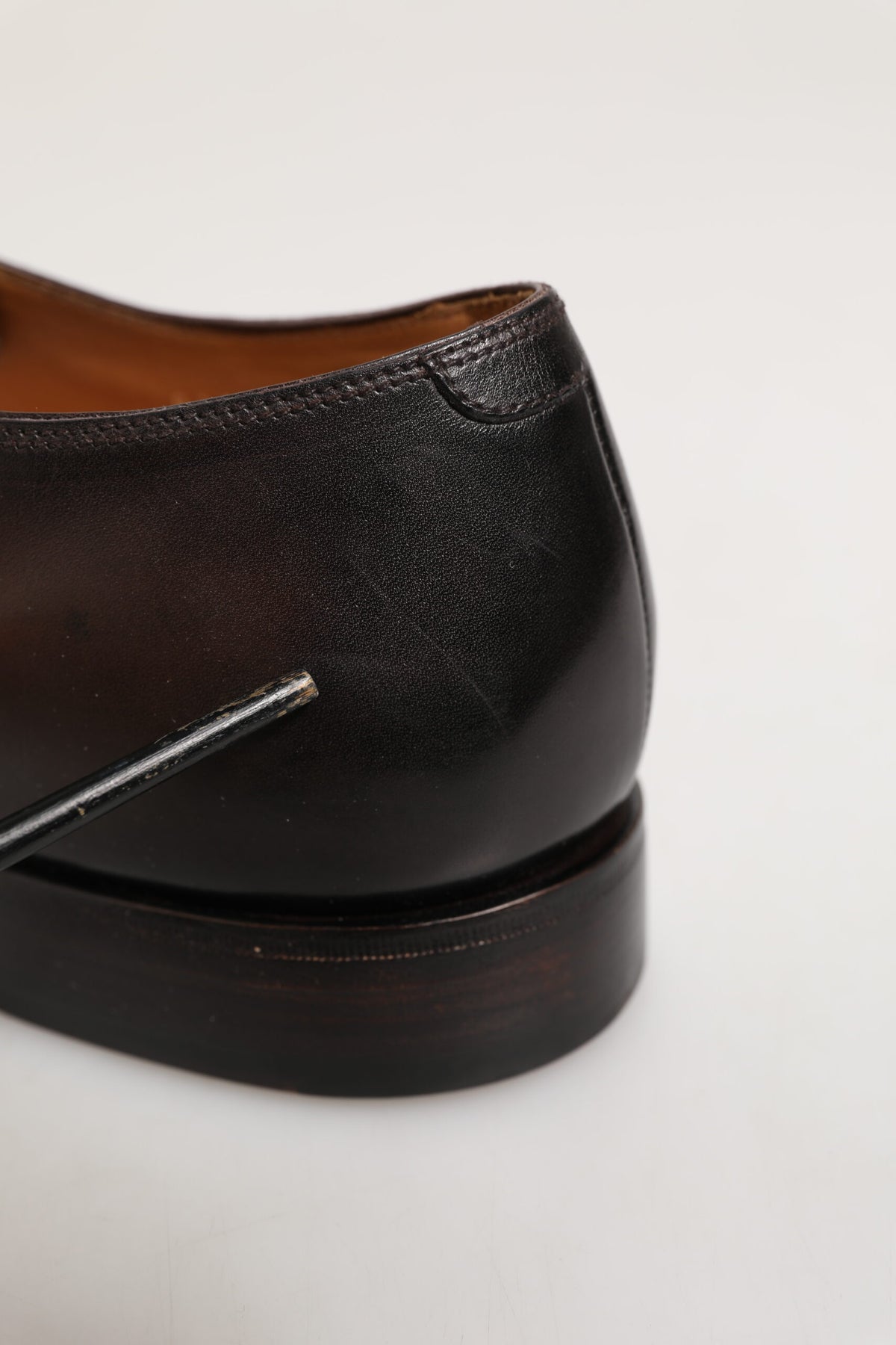 Dolce & Gabbana Brown Leather Lace Up Dress Men Derby Men's Shoes (Pre-Owned)
