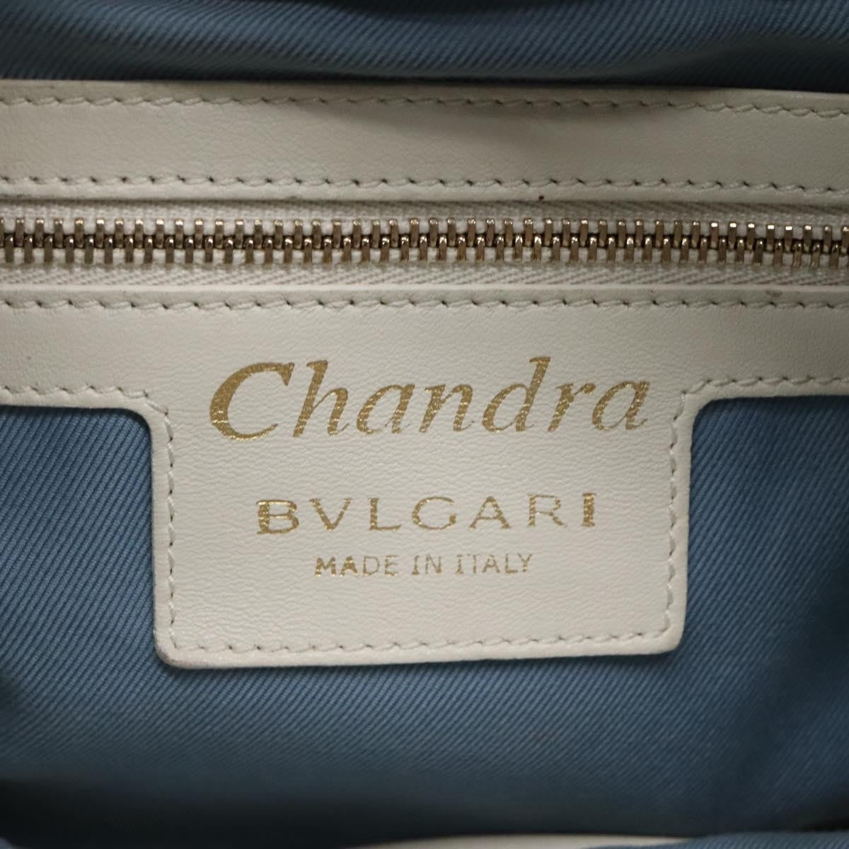 Bvlgari Chandra Hobo Leather White Leather Handbag (Pre-Owned)