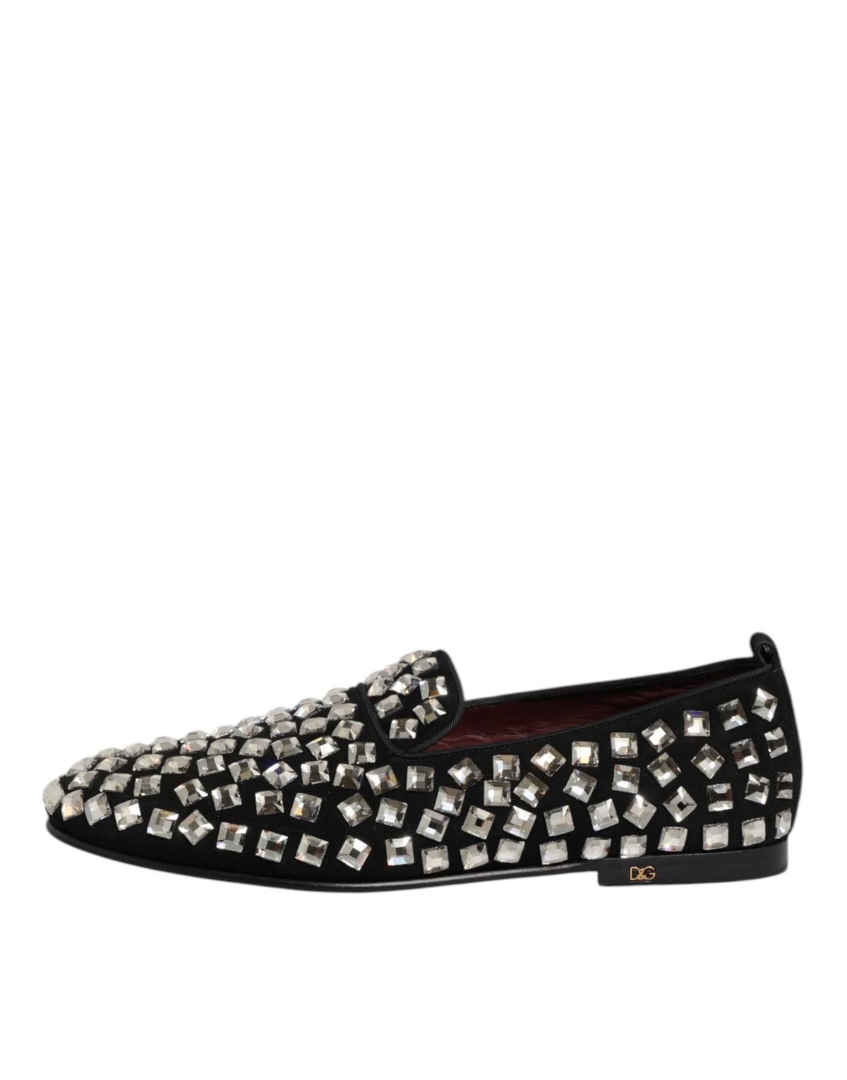 Dolce & Gabbana Black Suede Crystals Loafers Men Dress Men's Shoes (Pre-Owned)