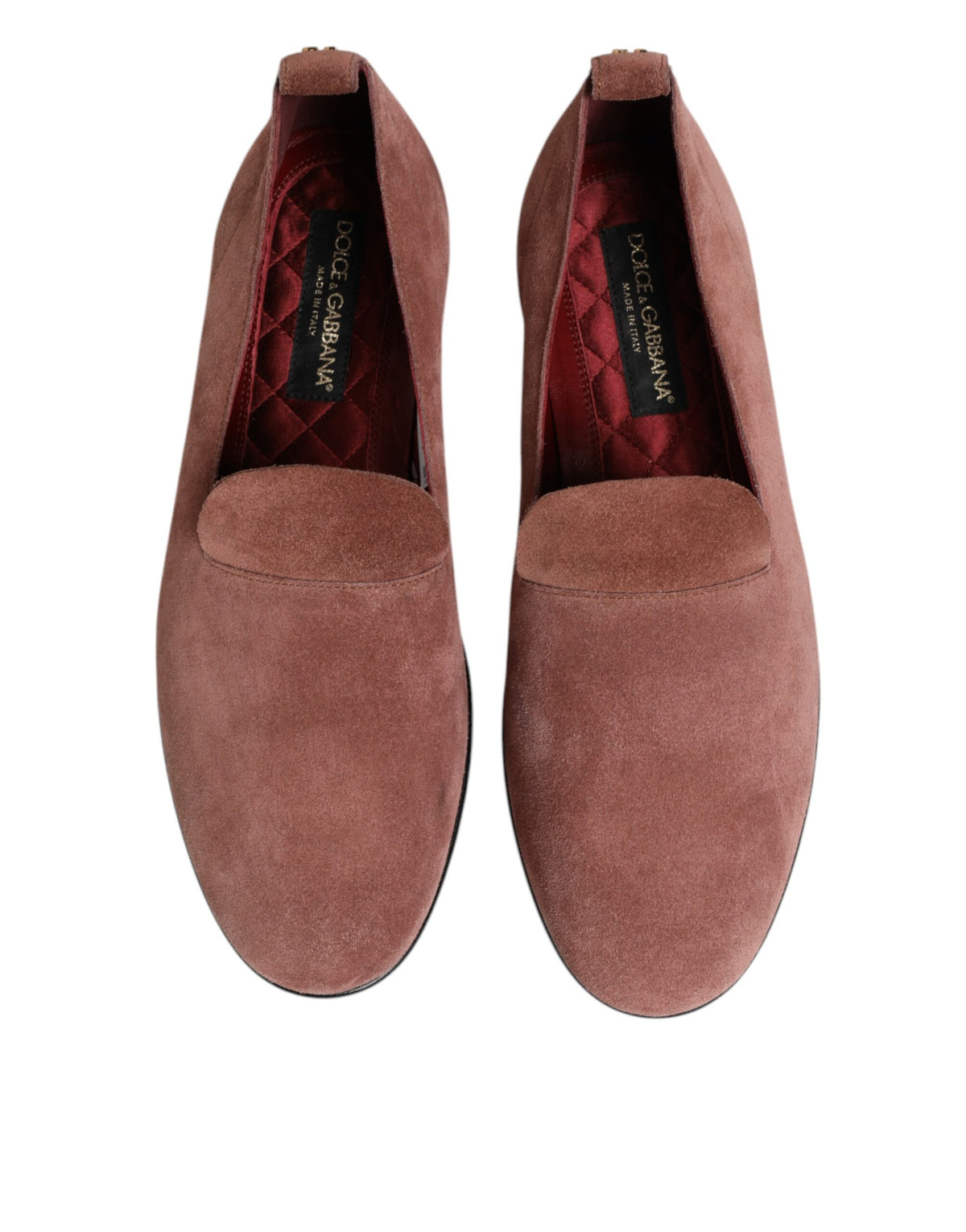 Dolce & Gabbana Pink Suede Loafers Formal Men Dress Men's Shoes (Pre-Owned)
