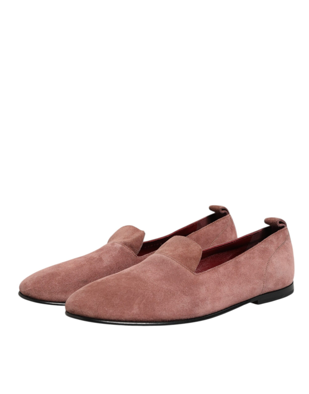 Dolce & Gabbana Pink Suede Loafers Formal Men Dress Men's Shoes (Pre-Owned)