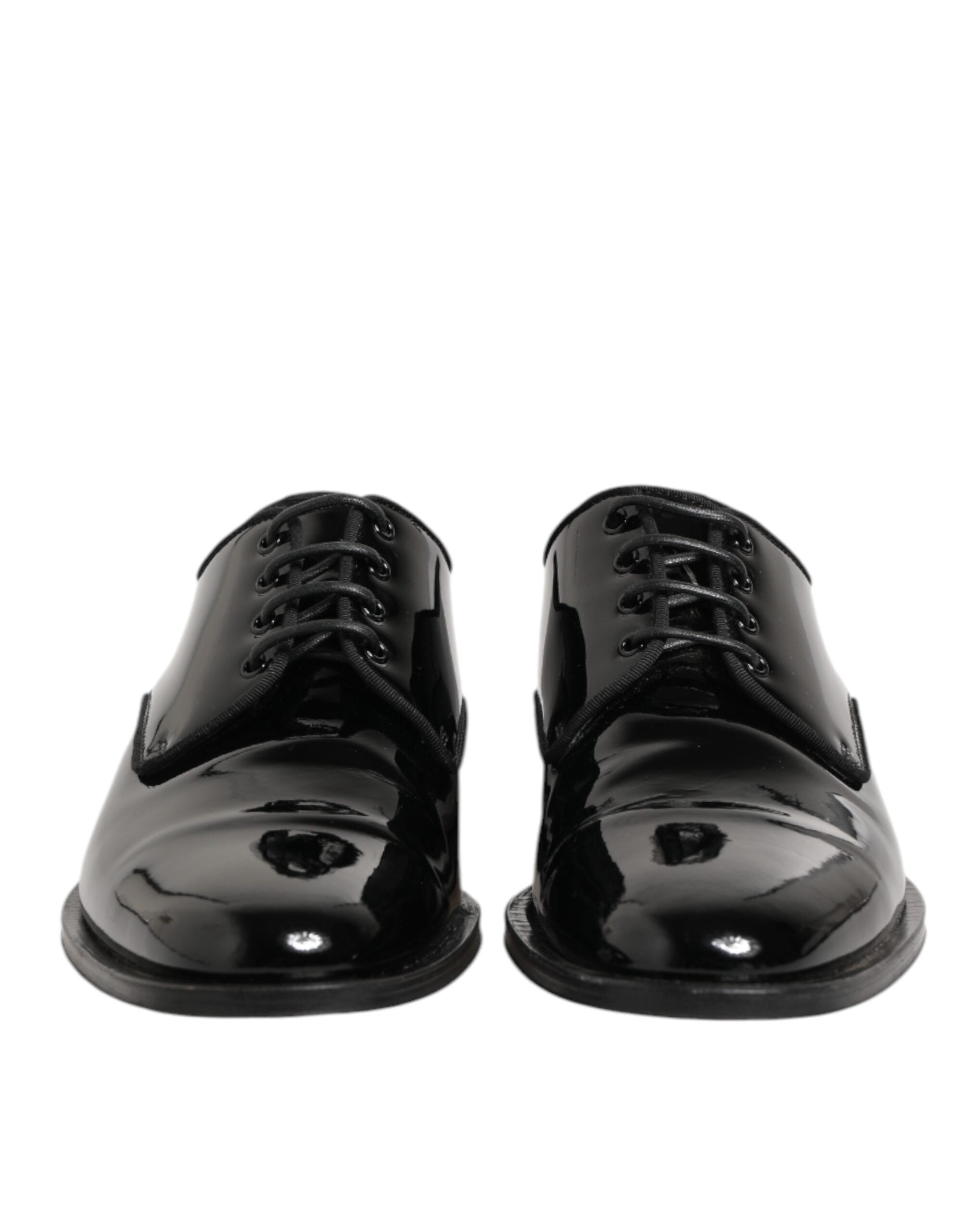 Dolce & Gabbana Black Leather Lace Up Derby Formal Dress Men's Shoes (Pre-Owned)
