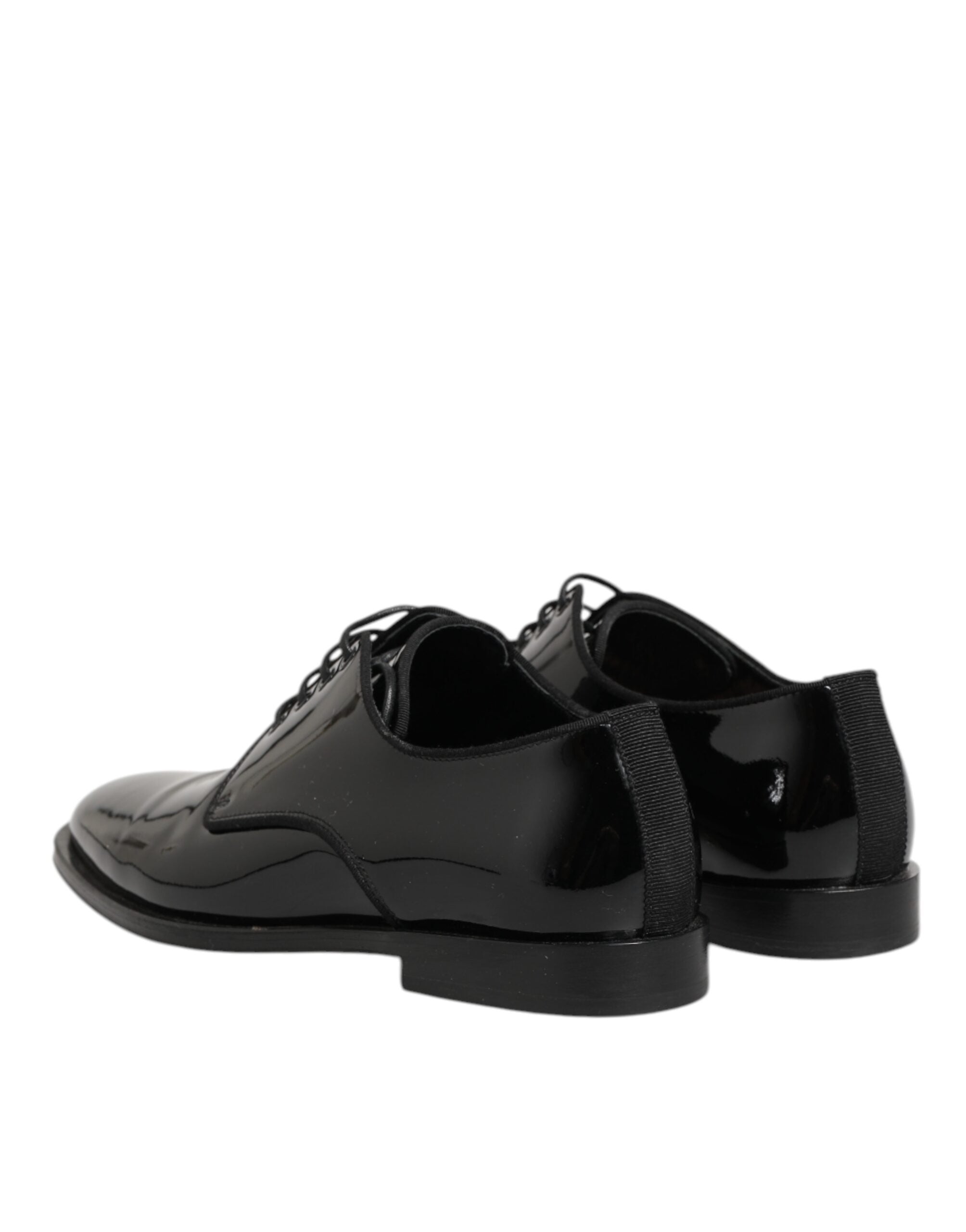 Dolce & Gabbana Black Leather Lace Up Derby Formal Dress Men's Shoes (Pre-Owned)