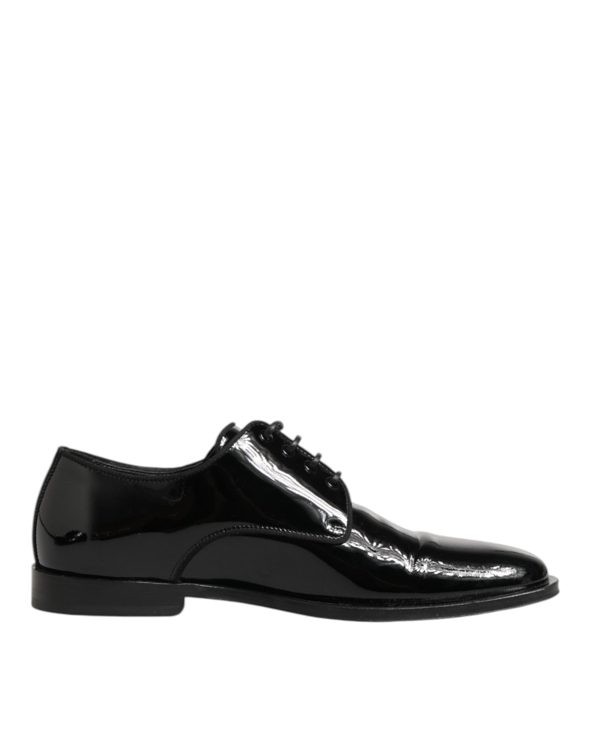 Dolce & Gabbana Black Leather Lace Up Derby Formal Dress Men's Shoes (Pre-Owned)