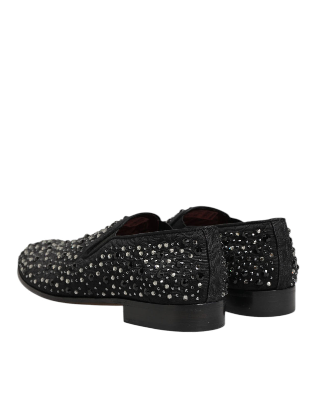Dolce & Gabbana Black Suede Crystal Embellished Loafer Men's Shoes (Pre-Owned)