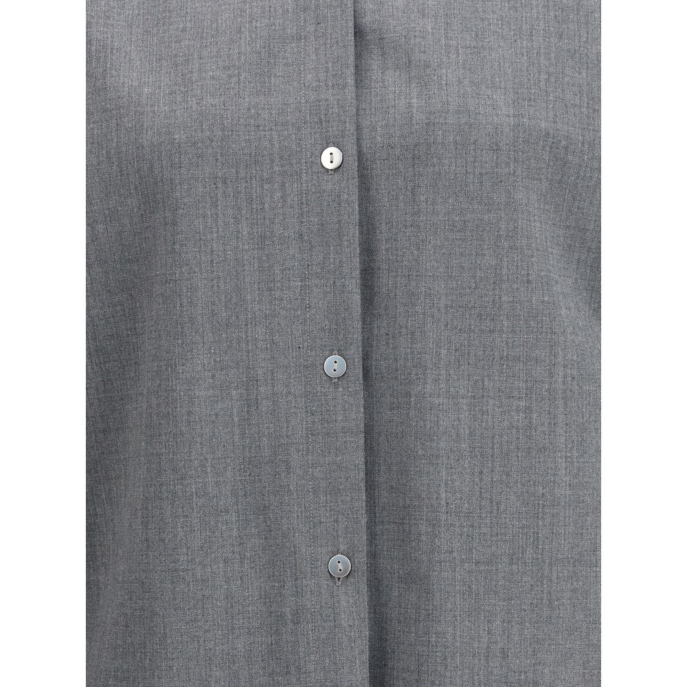 The Latest Gray Wool Oves Aries Women's Shirt