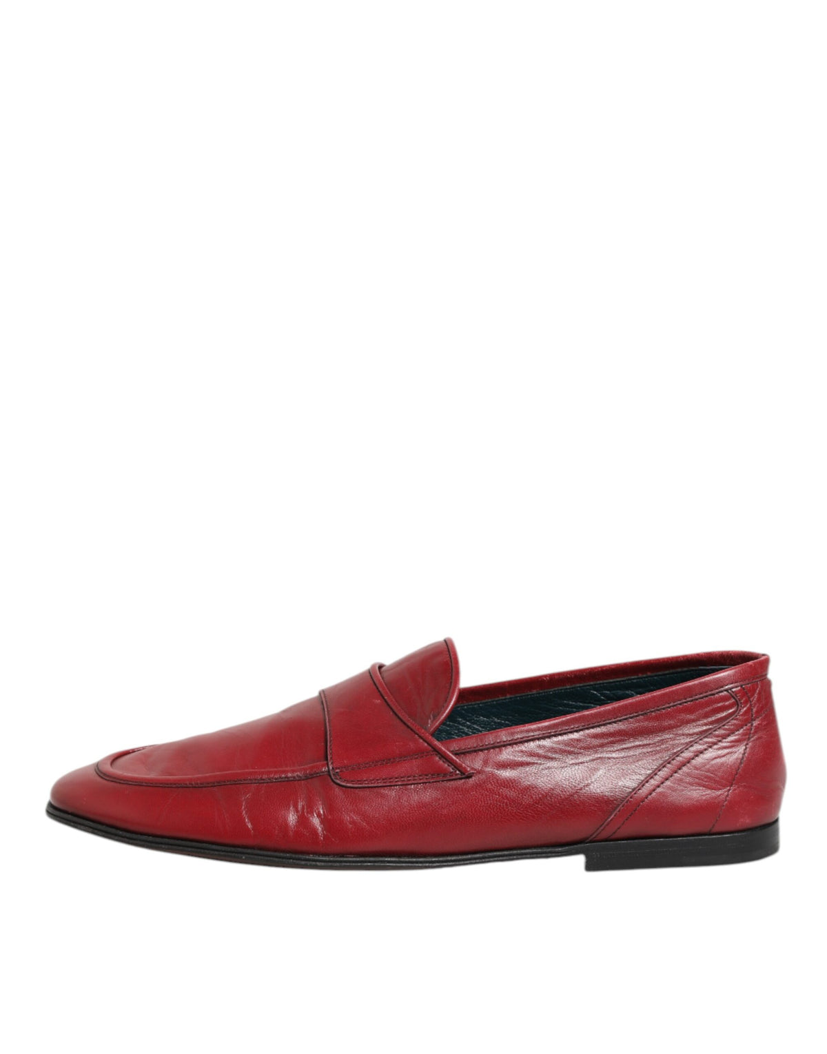Dolce & Gabbana Red Leather Slip On Dress Men Loafers Men's Shoes (Pre-Owned)