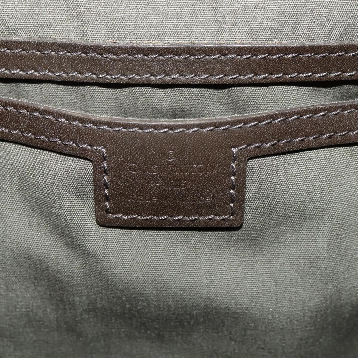 Louis Vuitton Vintage Montsouris Mini Lin Khaki Canvas Backpack Bag (Pre-Owned)