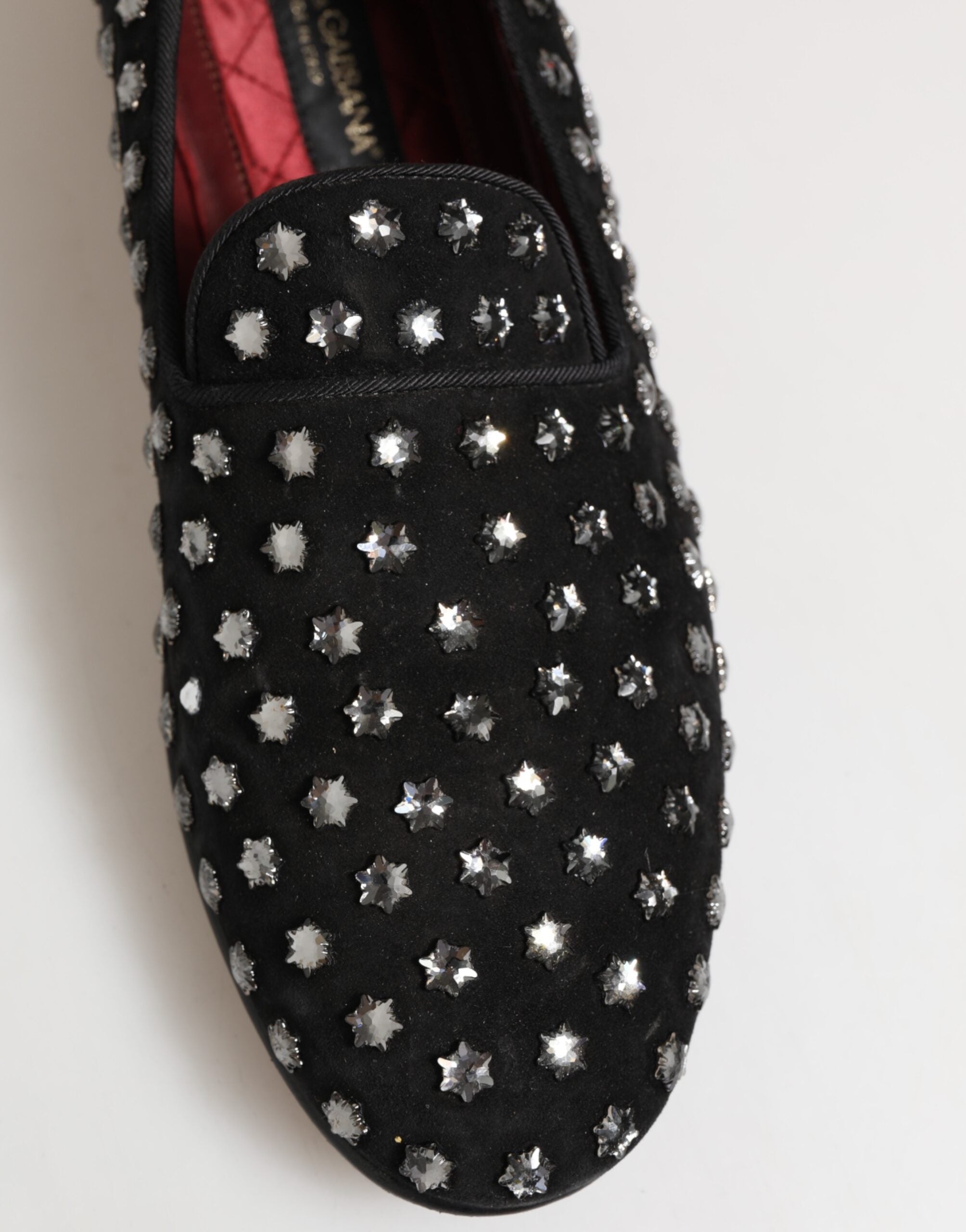 Dolce & Gabbana Black Crystal Embellished Loafers Dress Men's Shoes (Pre-Owned)