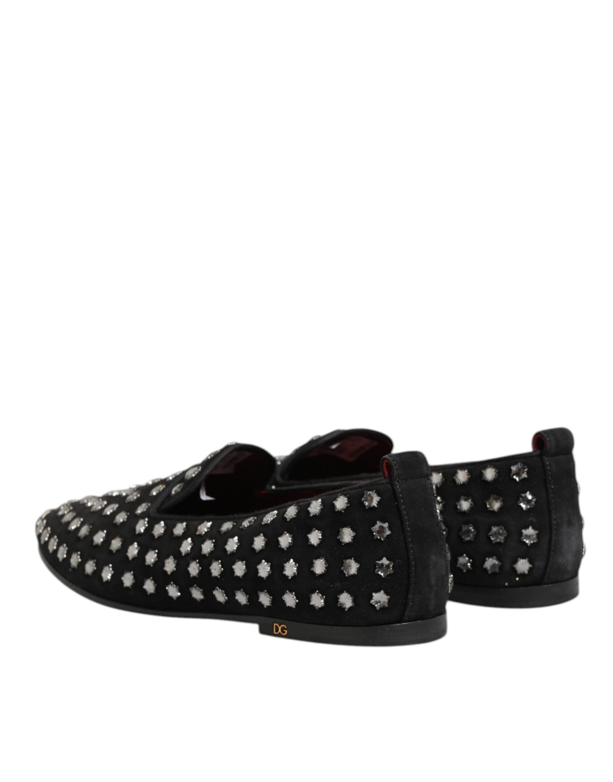 Dolce & Gabbana Black Crystal Embellished Loafers Dress Men's Shoes (Pre-Owned)