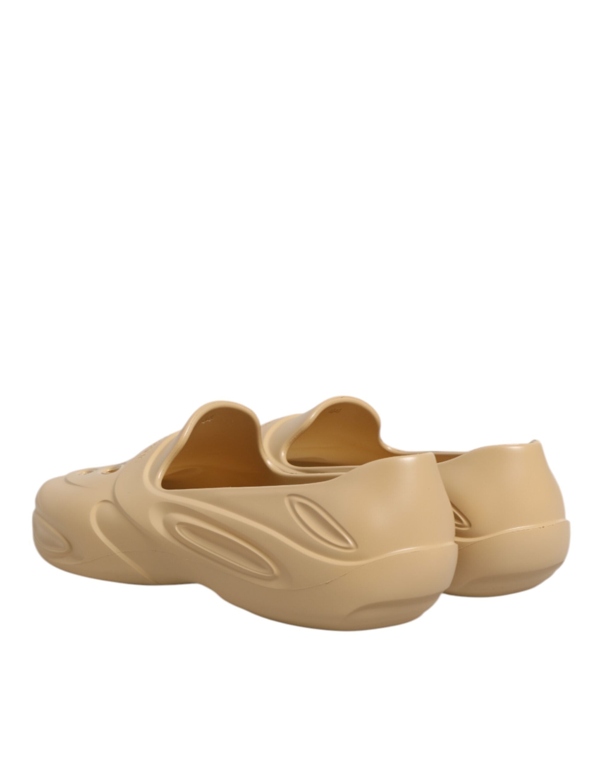 Dolce & Gabbana Beige Rubber Slides Low Top Sneakers Men's Shoes