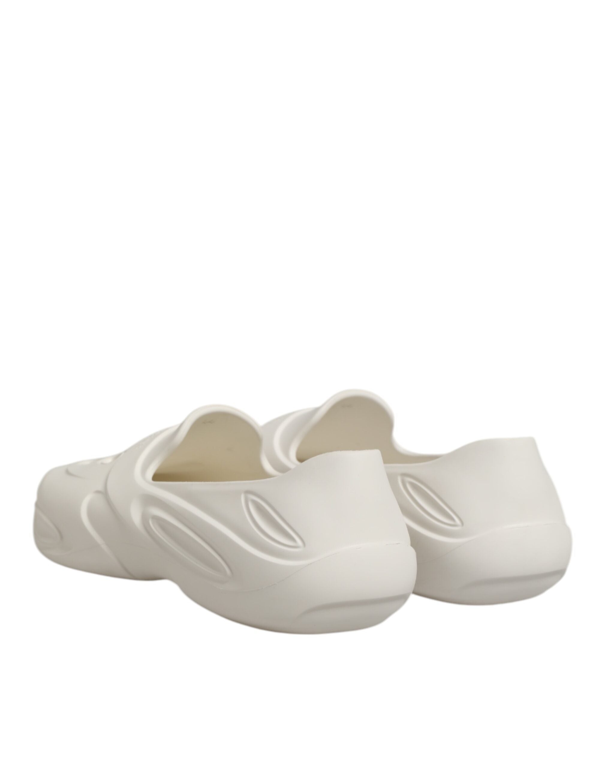 Dolce & Gabbana White Rubber Slides Low Top Sneakers Men's Shoes