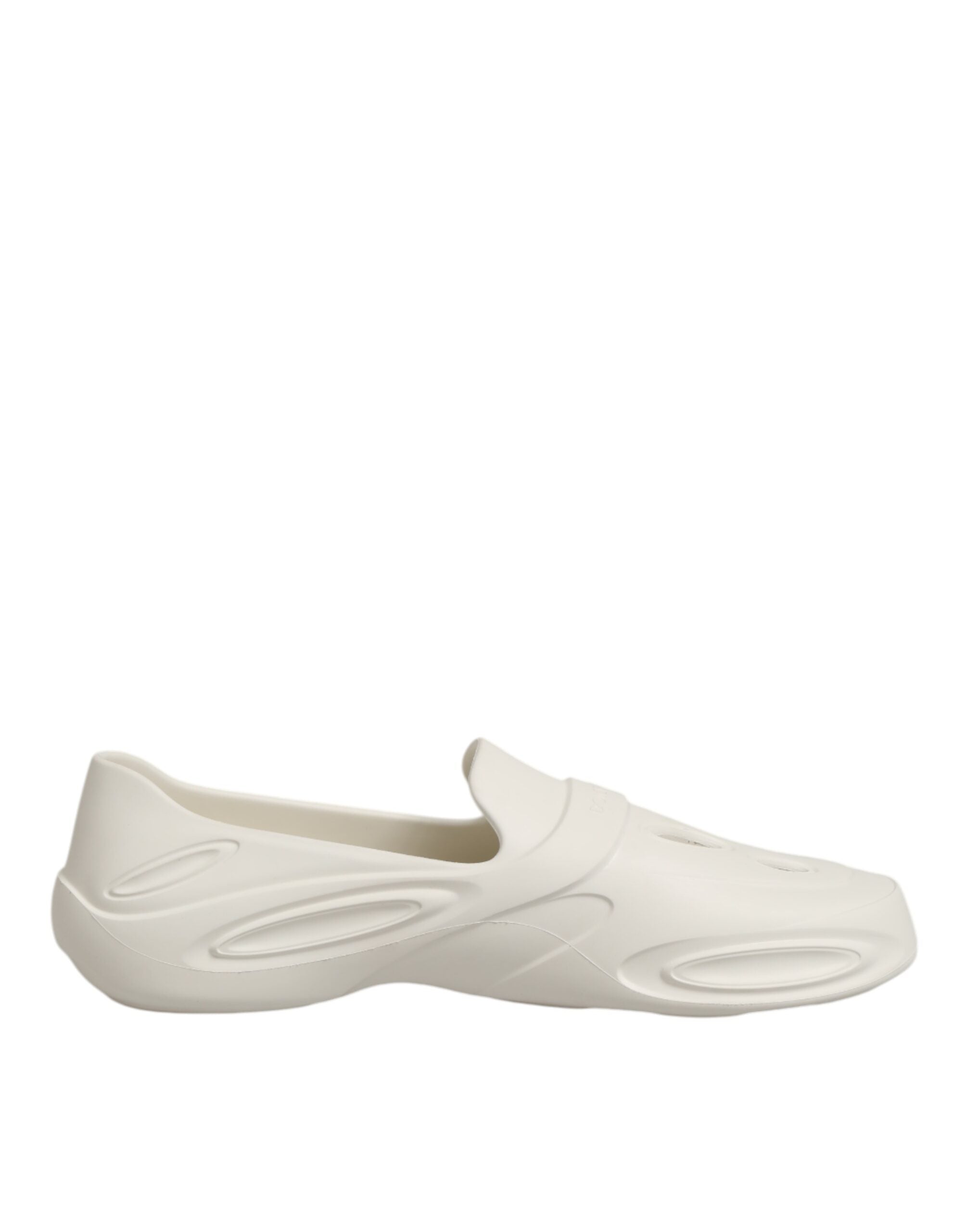 Dolce & Gabbana White Rubber Slides Low Top Sneakers Men's Shoes