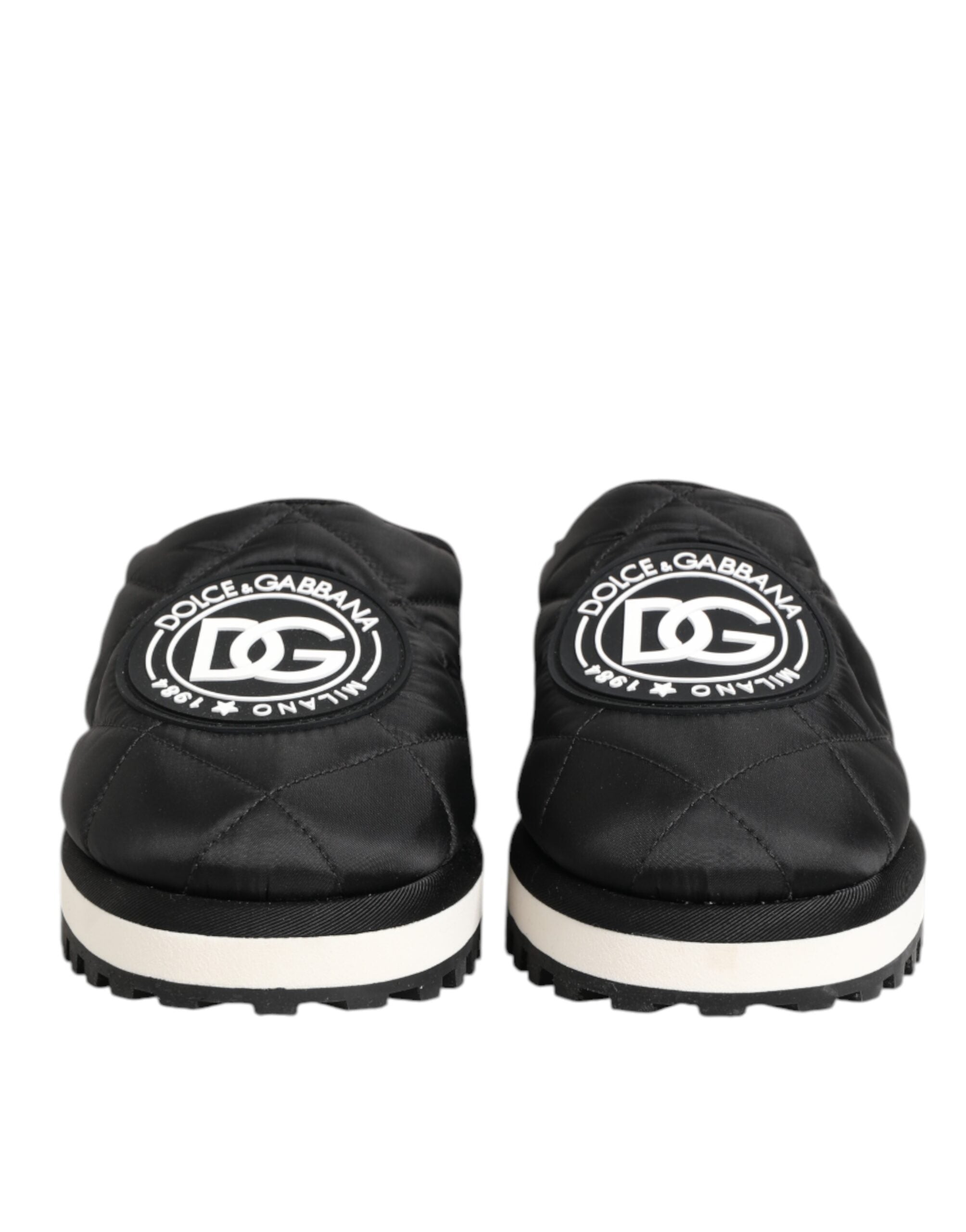 Dolce & Gabbana Black Nylon Low Top Slip On Sneaker Men's Shoes