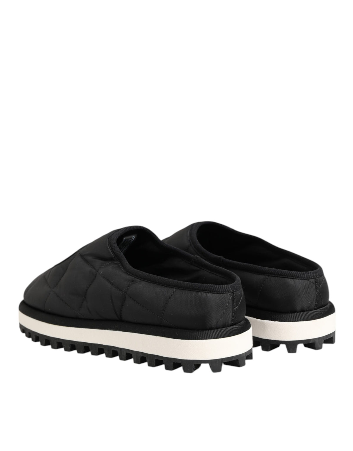 Dolce & Gabbana Black Nylon Low Top Slip On Sneaker Men's Shoes