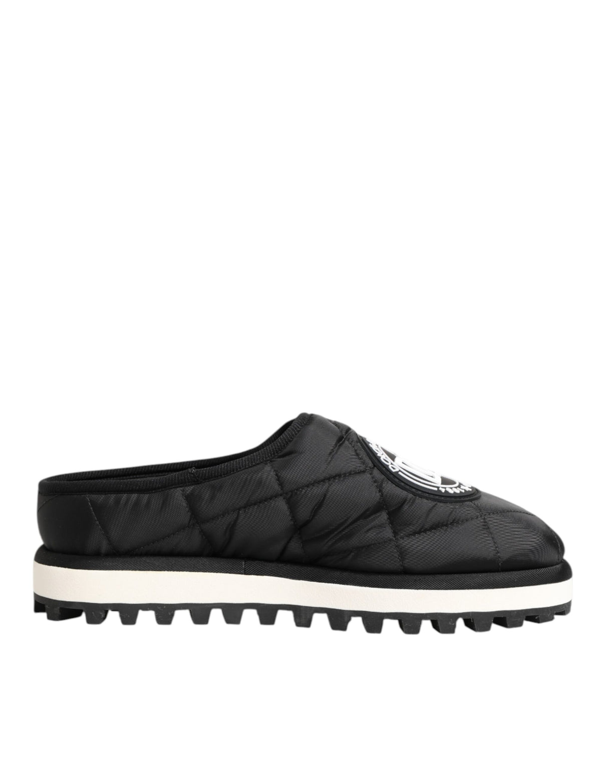 Dolce & Gabbana Black Nylon Low Top Slip On Sneaker Men's Shoes